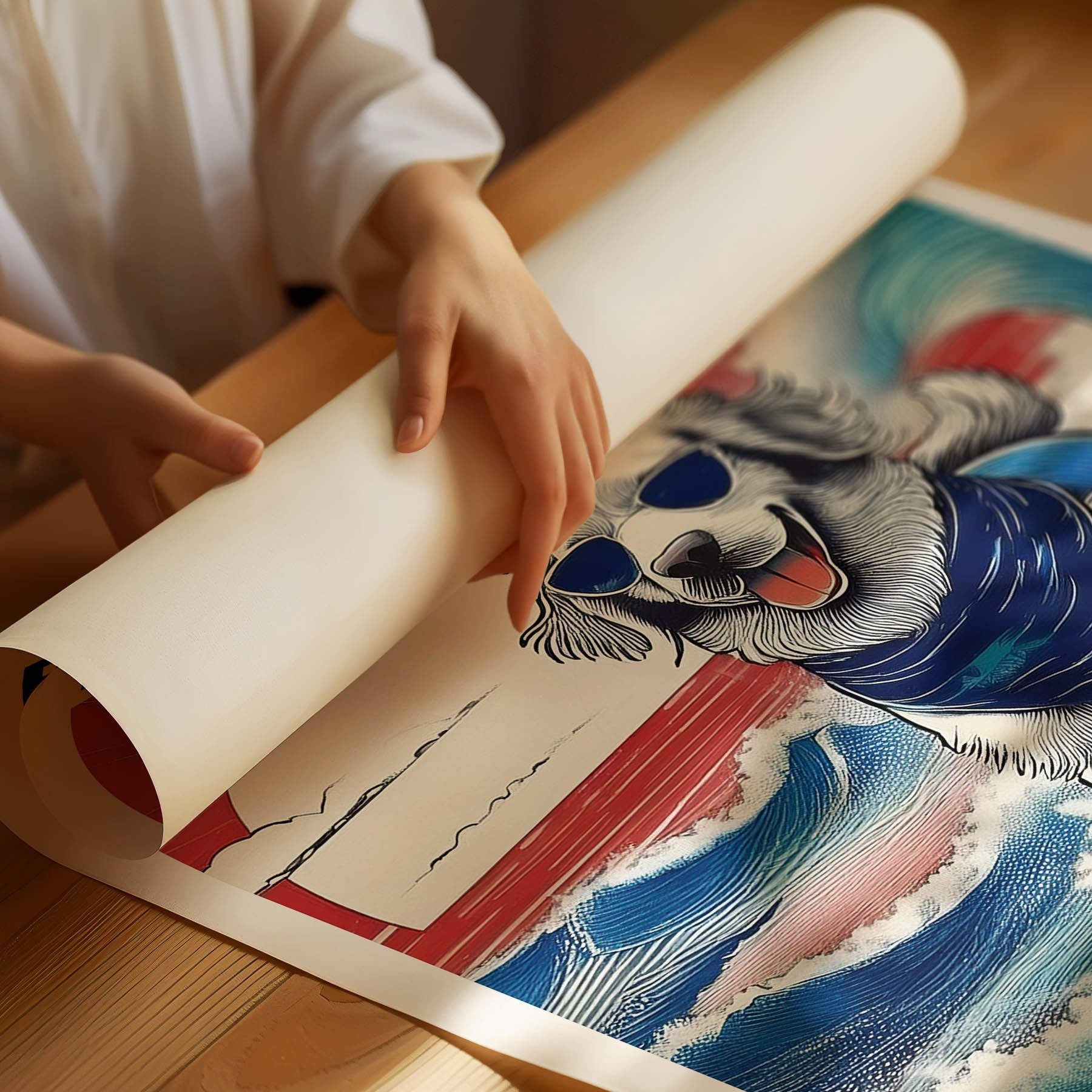 Golden Retriever Hokosai Surfer Dogs 1 image 3