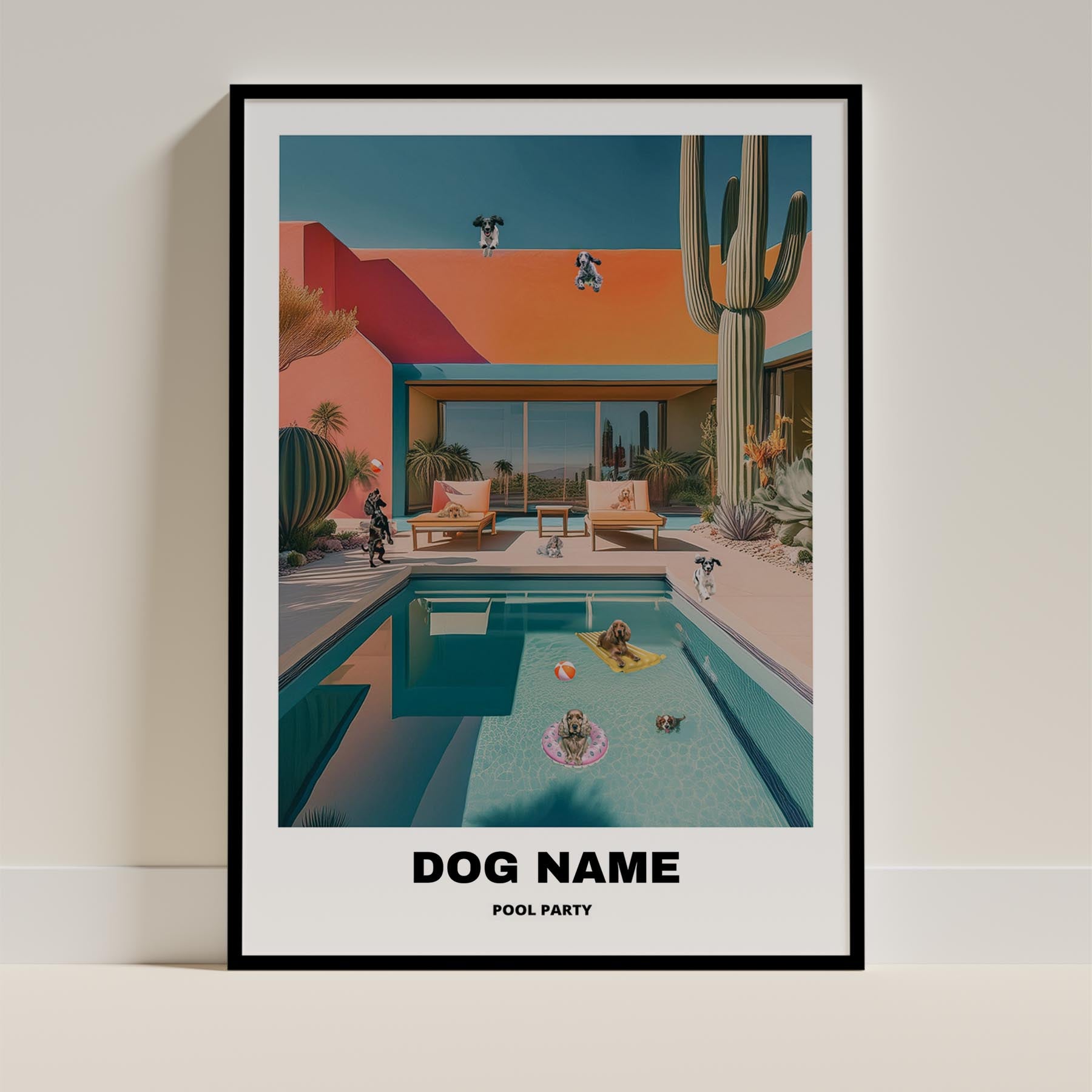 Cocker Spaniel Custom Pool Party WITH TEXT image 0