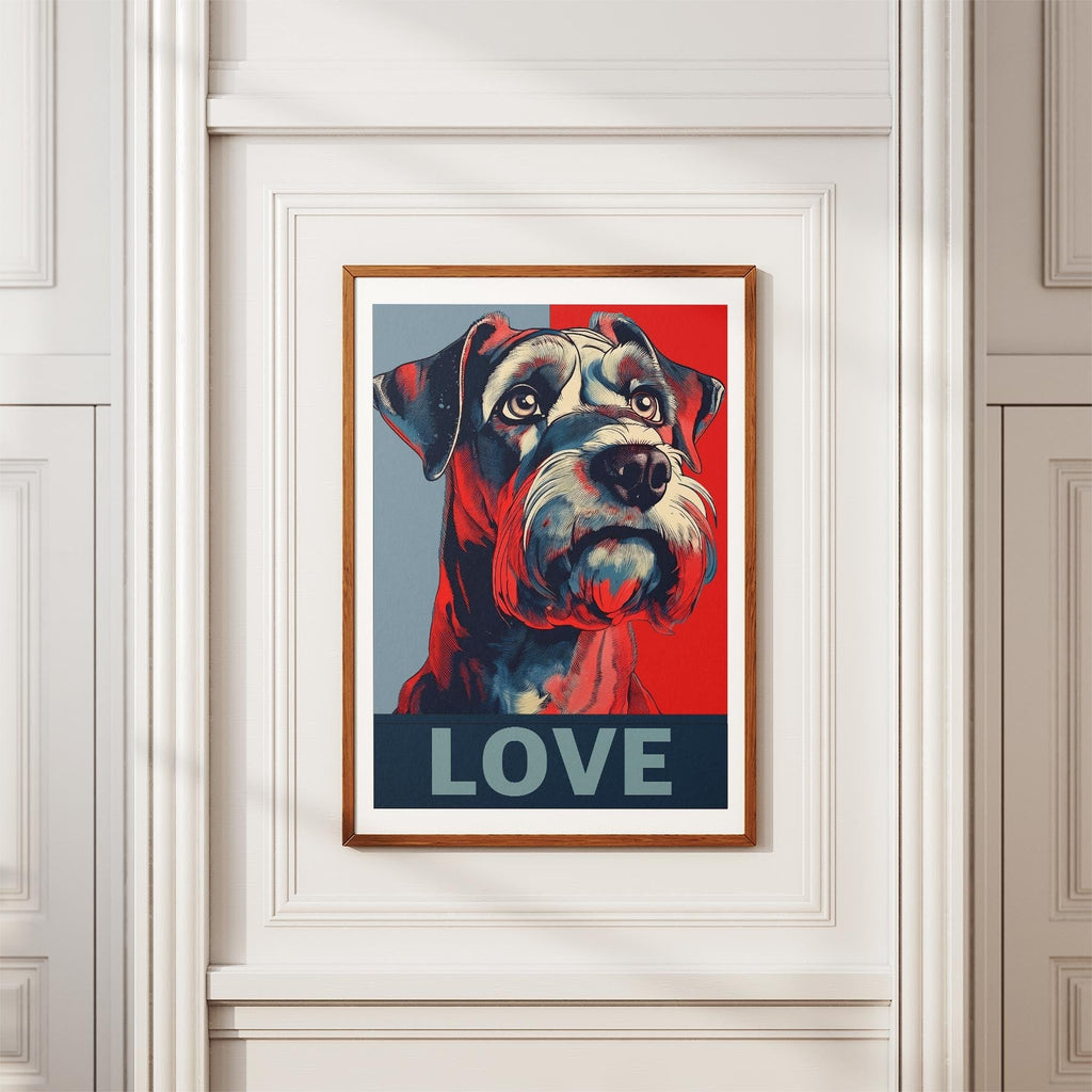 Schnauzer LOVE Series Inspired by the Obama Poster image 3