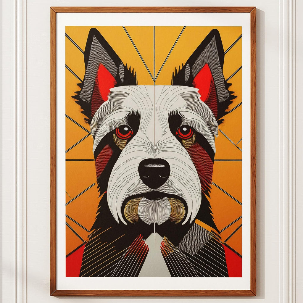 Australian Terrier Geometric Orange Series image 10