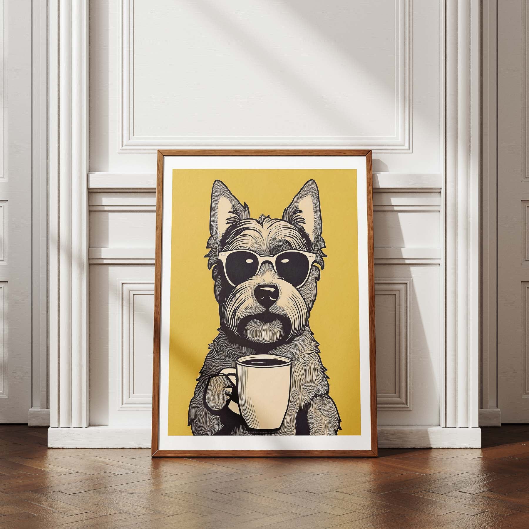 Yorkipoo Chillin Coffee Dog image 4