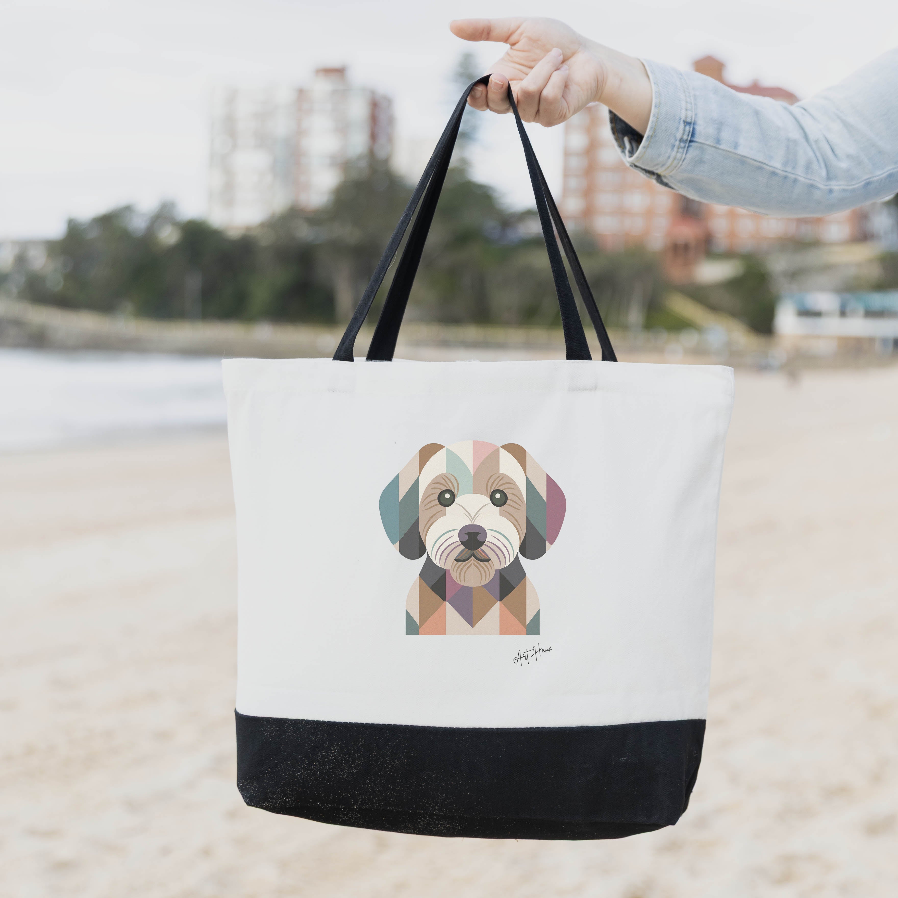Maltipoo Vintage Chic Graphic Bag image 1