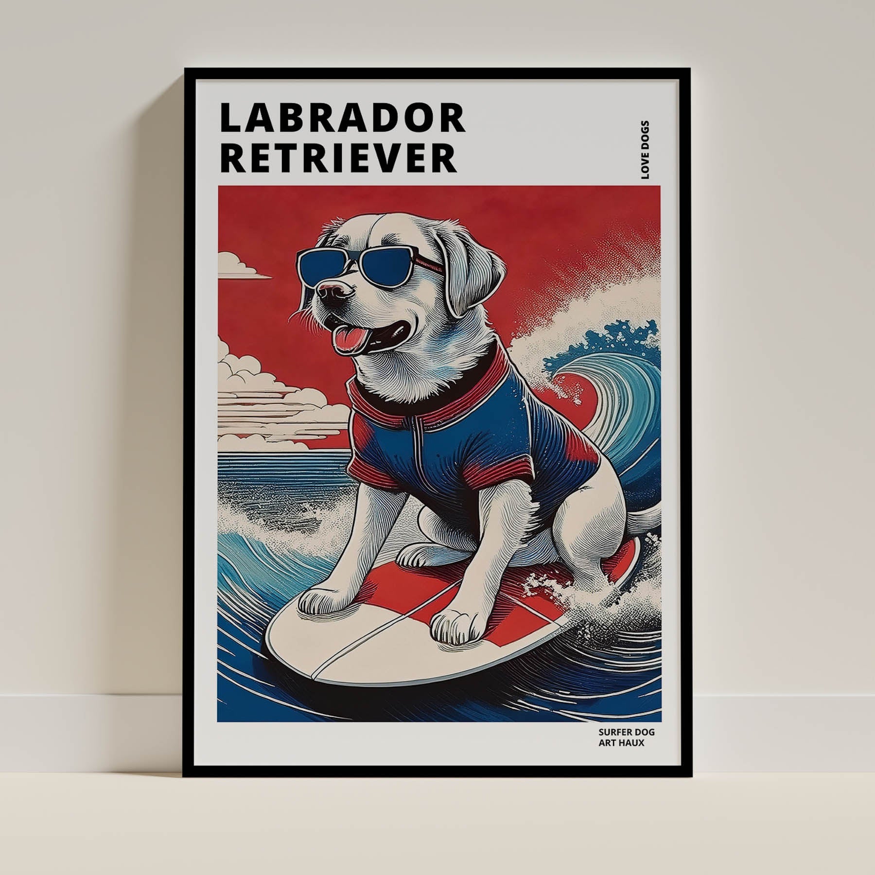 Labrador Retreiver Hokosai Surfer Dogs 2 image 0