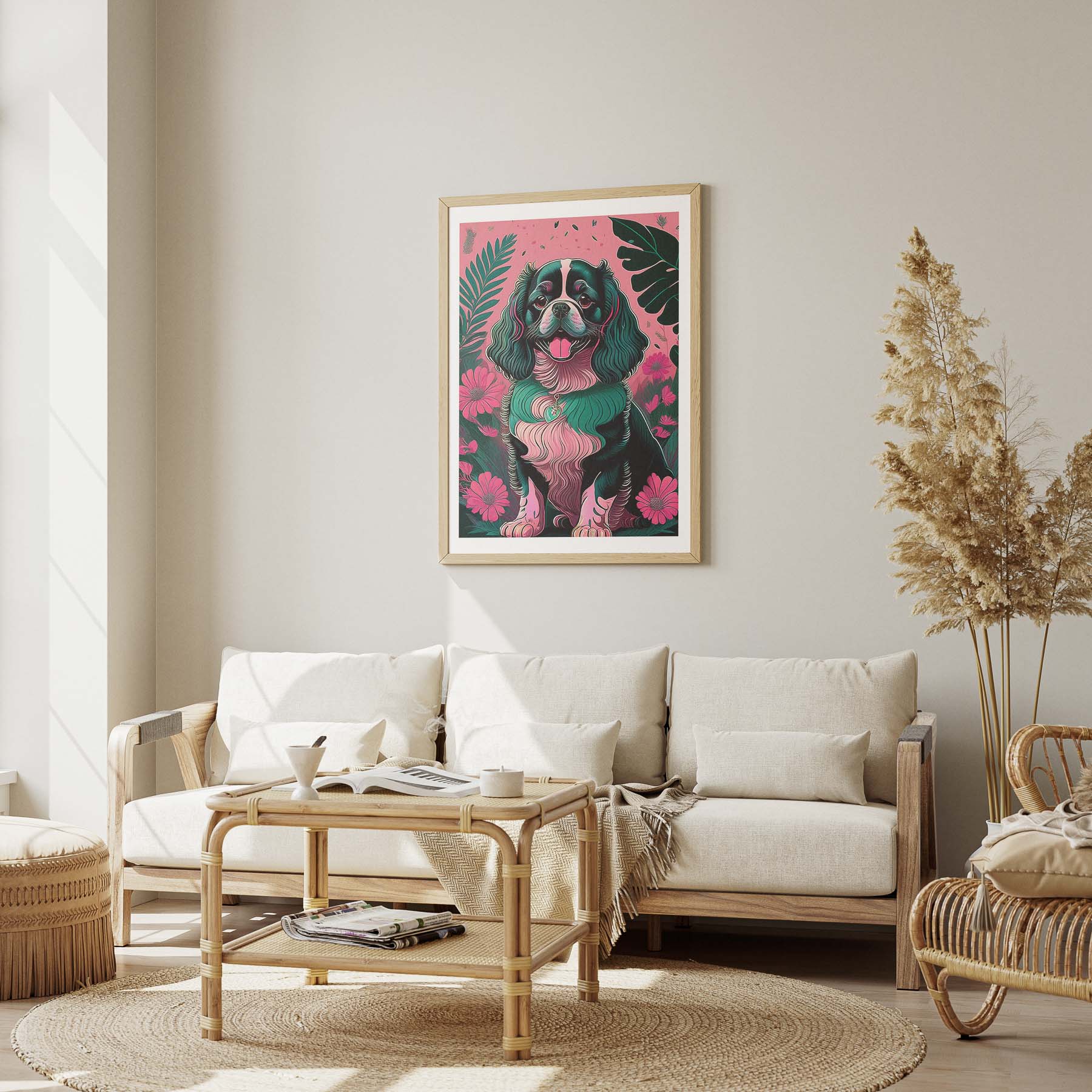 Cavalier King Charles Spaniel Flowery Dog image 2