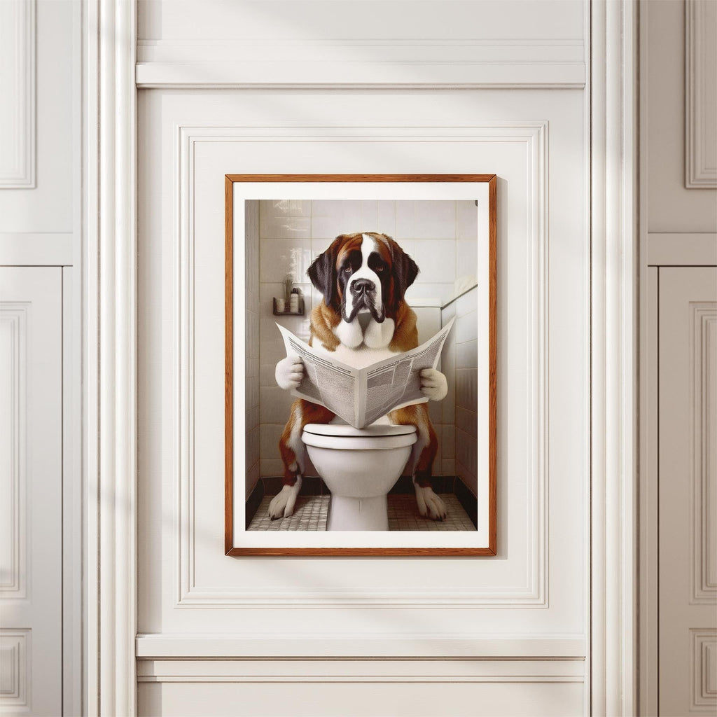 Saint Bernard Toilet Humour Dog Series image 3