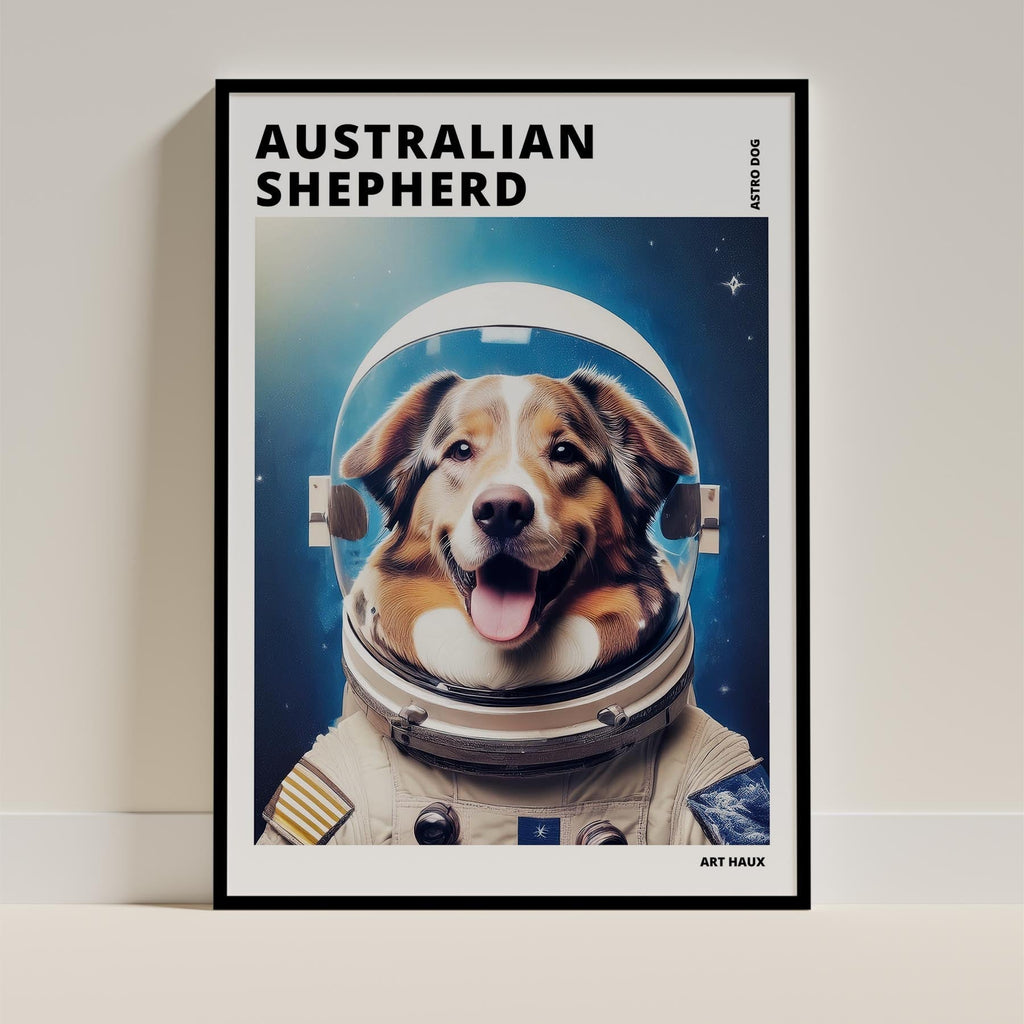 Australian Shepherd Astronaut Dog Series with Text Astro Dog image 11