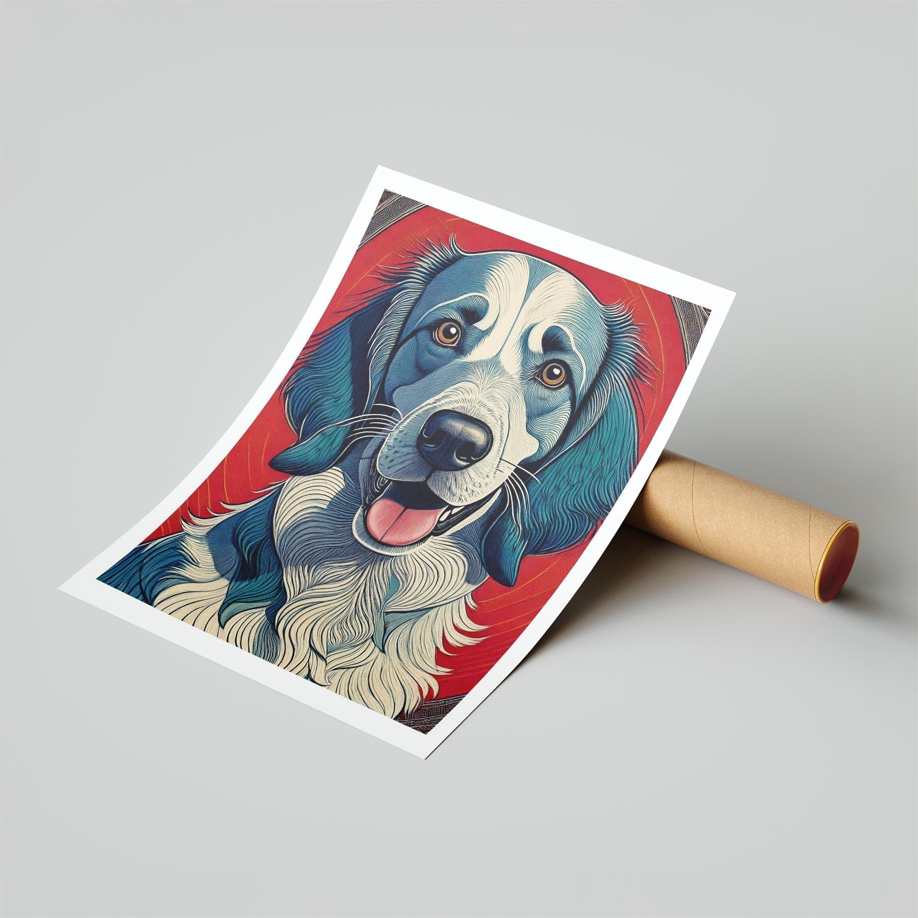 English Setter Hokusai Japanese Inspired Dog Series 2 image 6