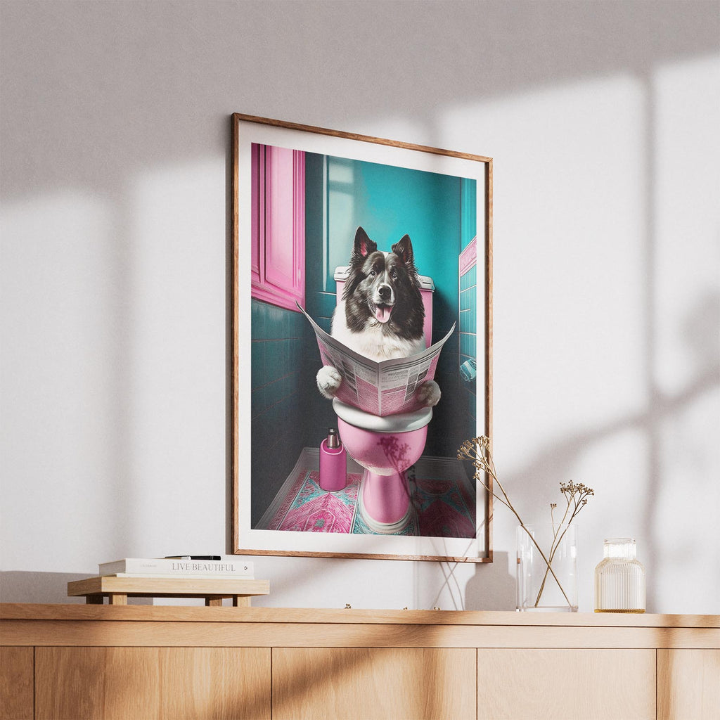 Samoyed Toilet Dogs PInk and Turquise image 5