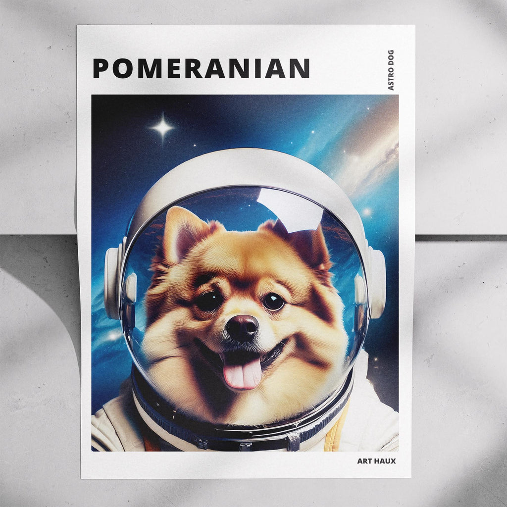 Pomeranian Astronaut Dog Series with Text Astro Dog image 7