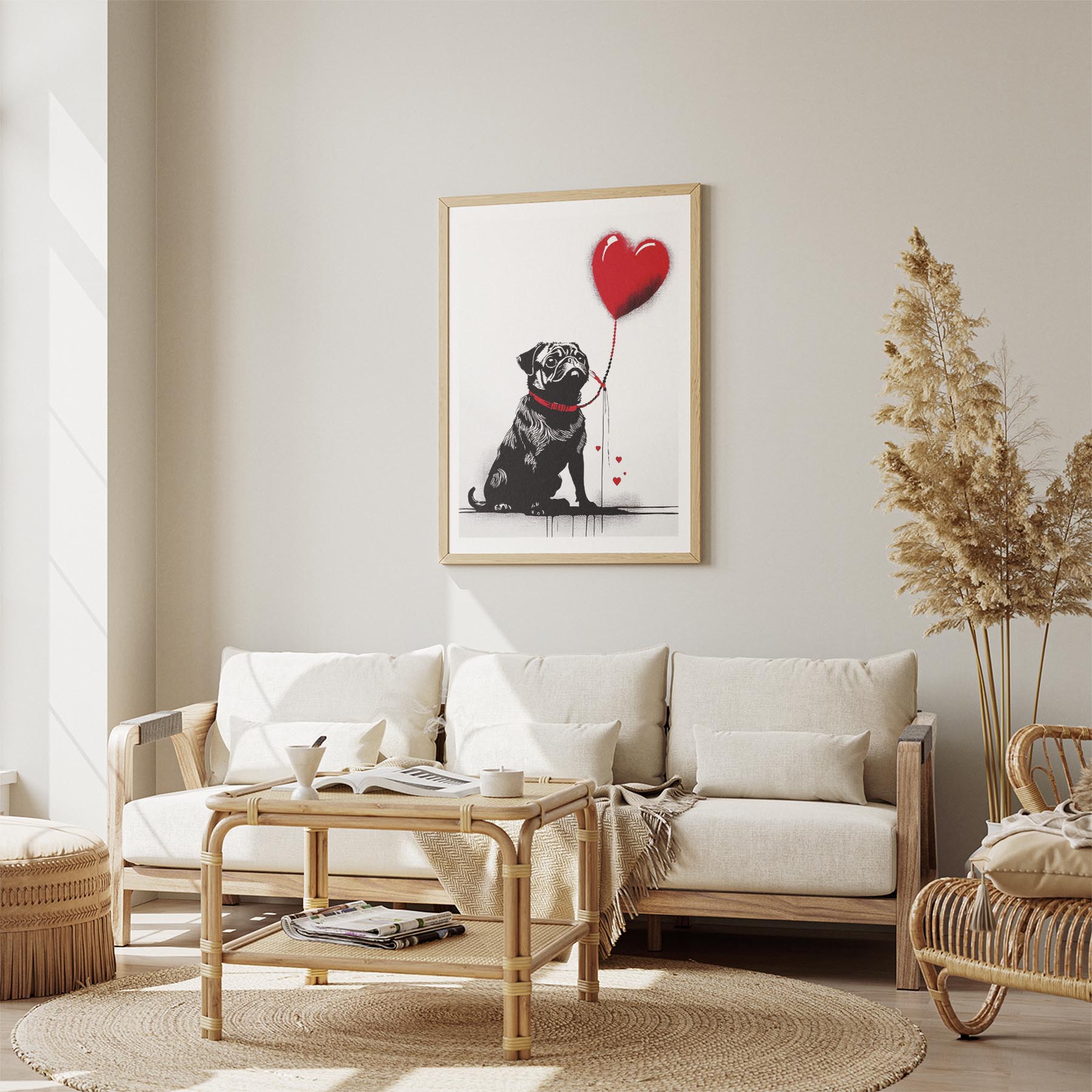 Pug DOGSY Series inspired by the Art of Banksy image 2