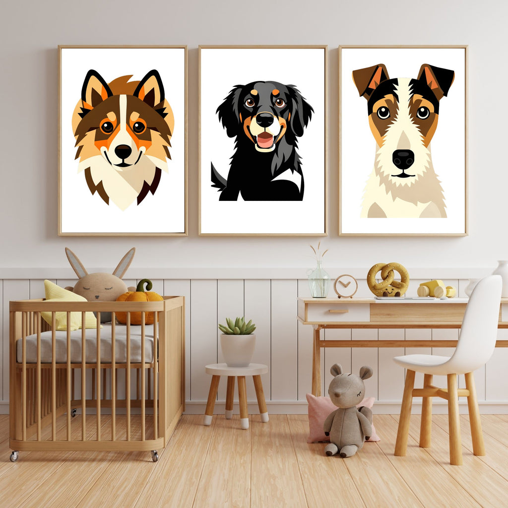Bold Block Art Print - Framed Nursery Mockup