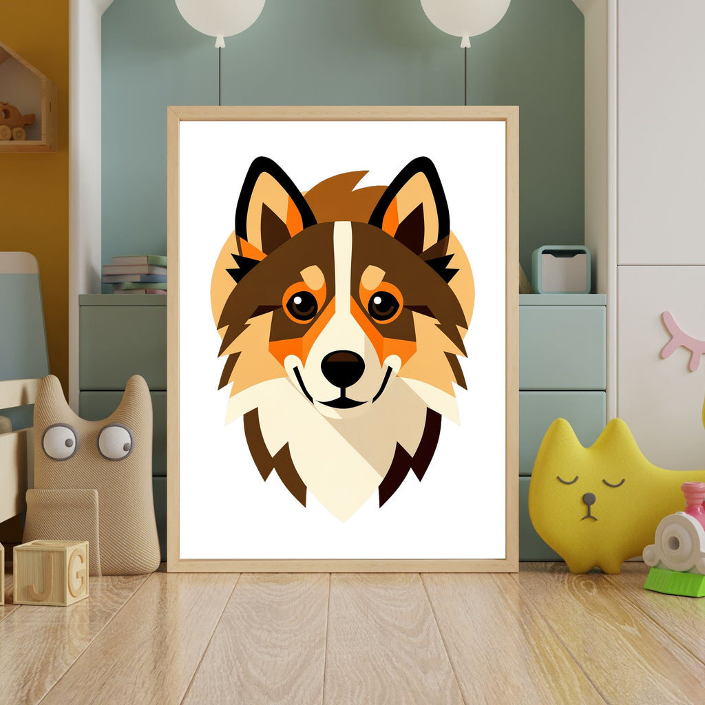 Bold Block Art Print - Framed Nursery Mockup