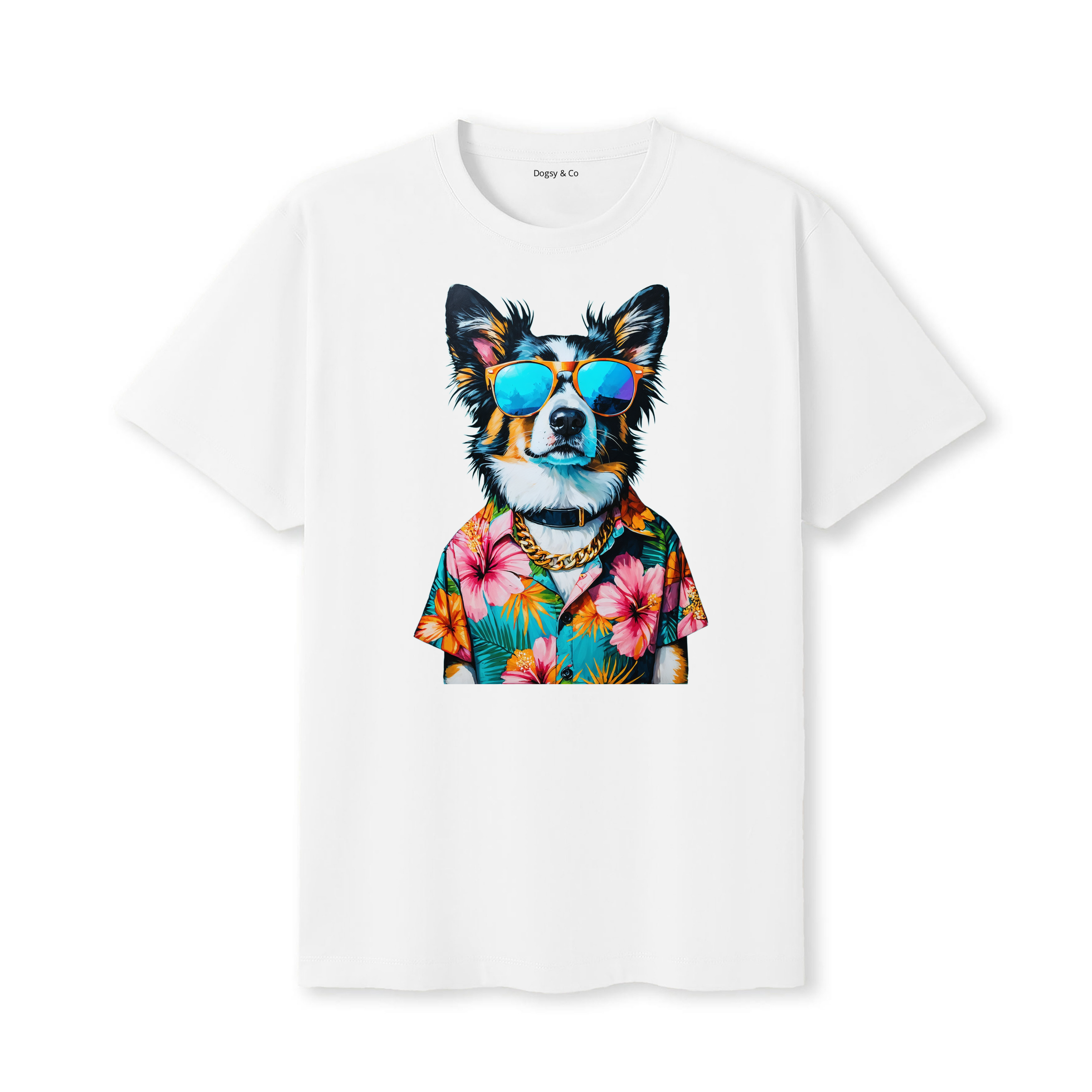 Finnish Lapphund Hawaii Dog T-Shirt - White