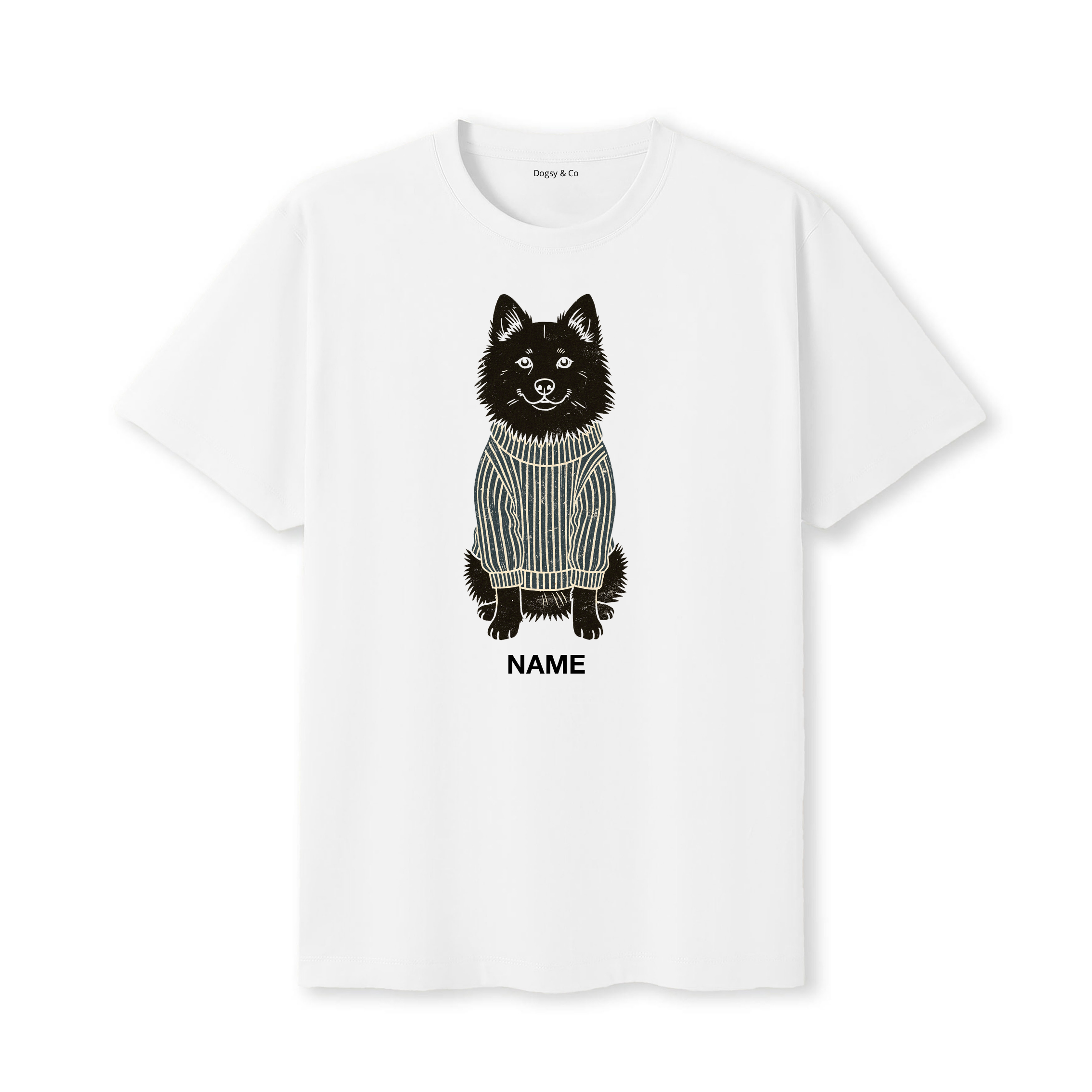 Finnish Lapphund Jumper Dog Custom T-Shirt - White