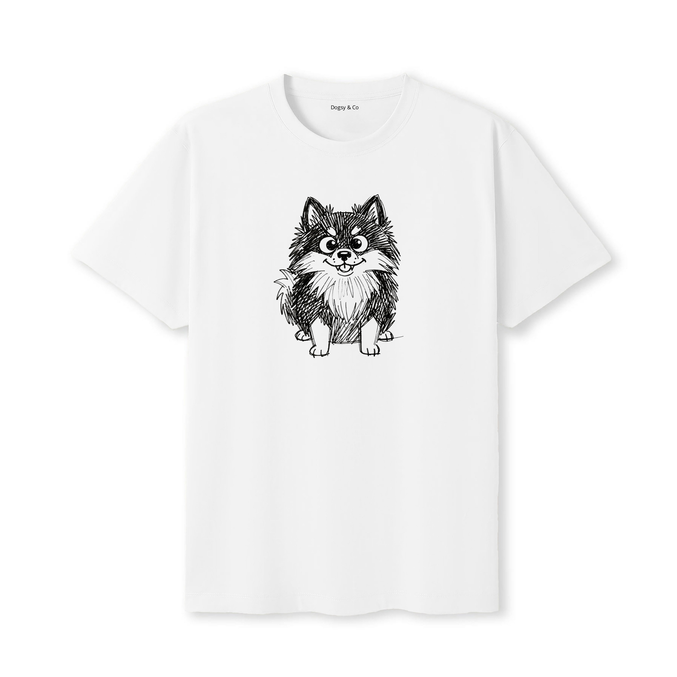 Finnish Lapphund Scraggy Dog T-Shirt - White