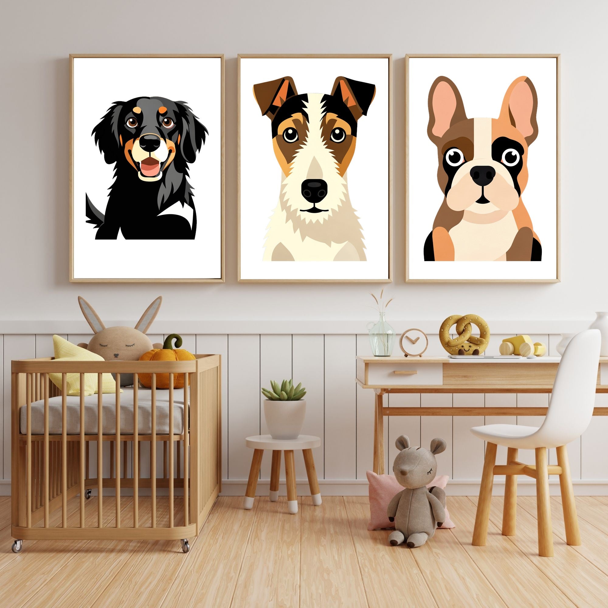 Bold Block Art Print - Framed Nursery Mockup