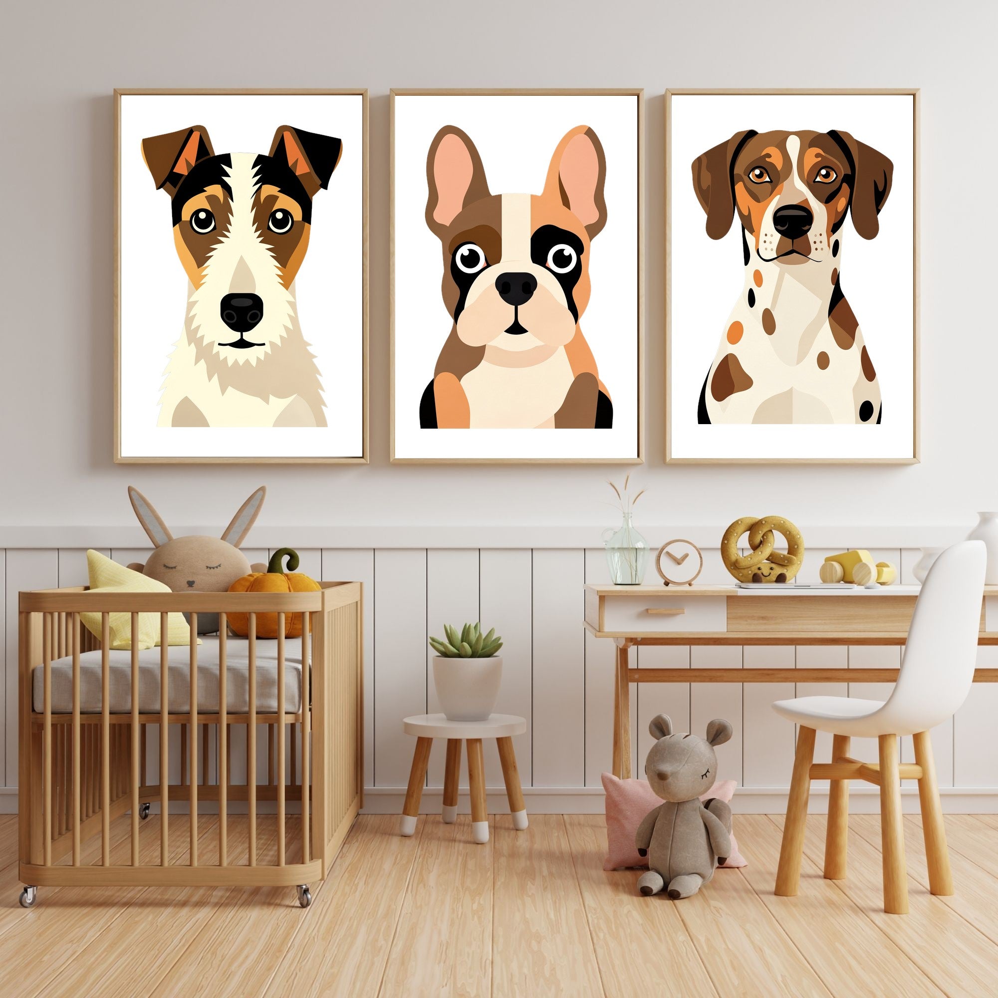 Bold Block Art Print - Framed Nursery Mockup