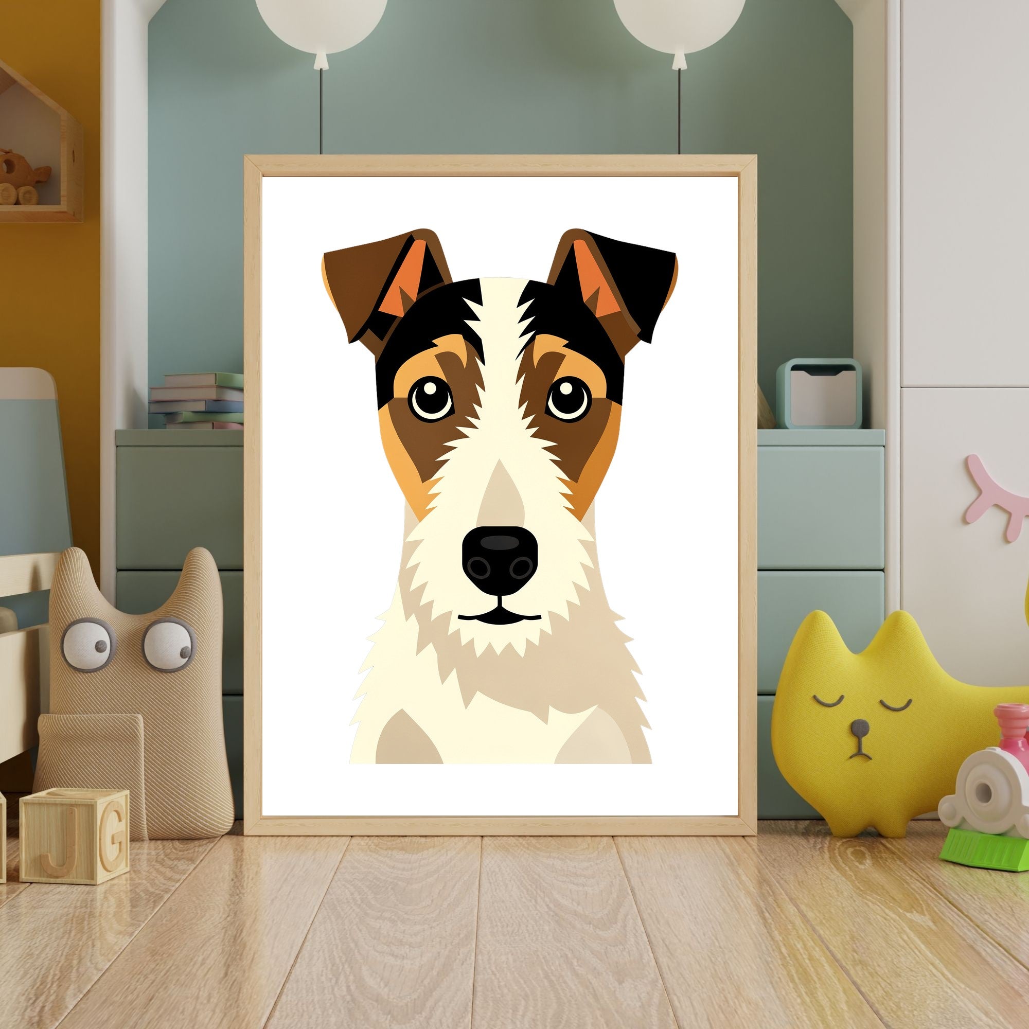Bold Block Art Print - Framed Nursery Mockup