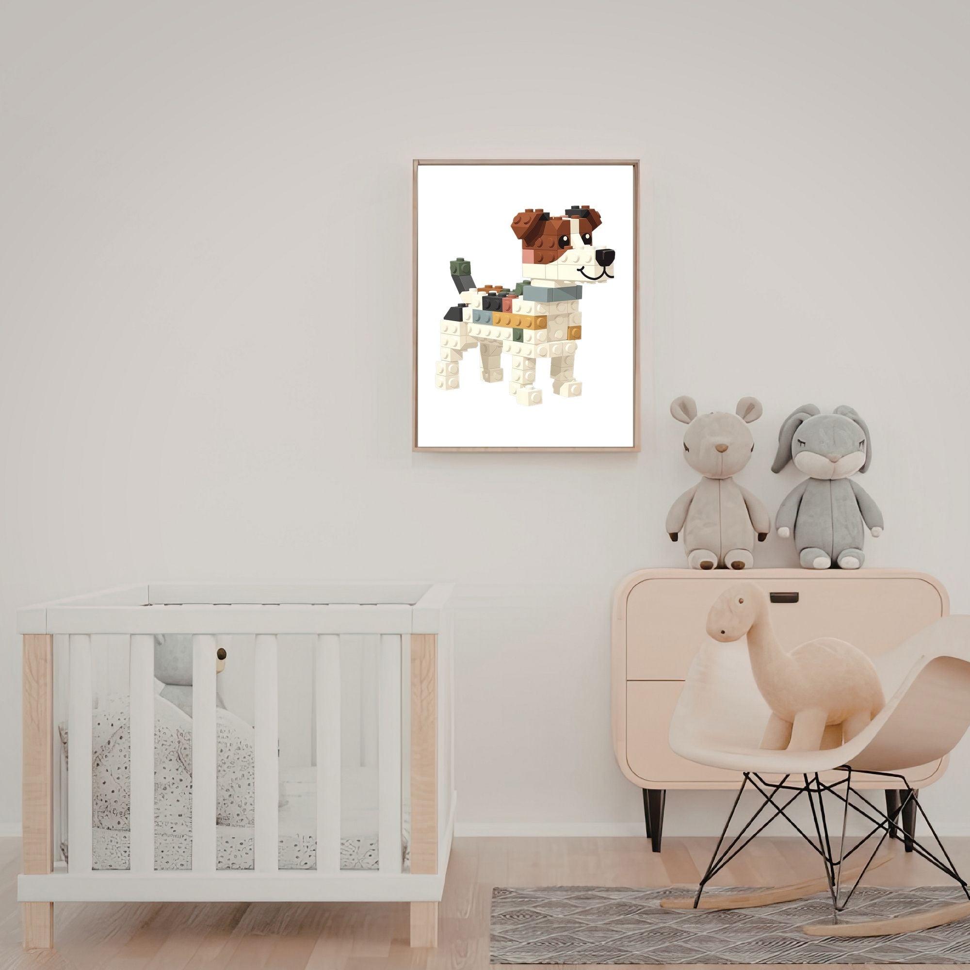 Fox Terrier Lego Dog - White