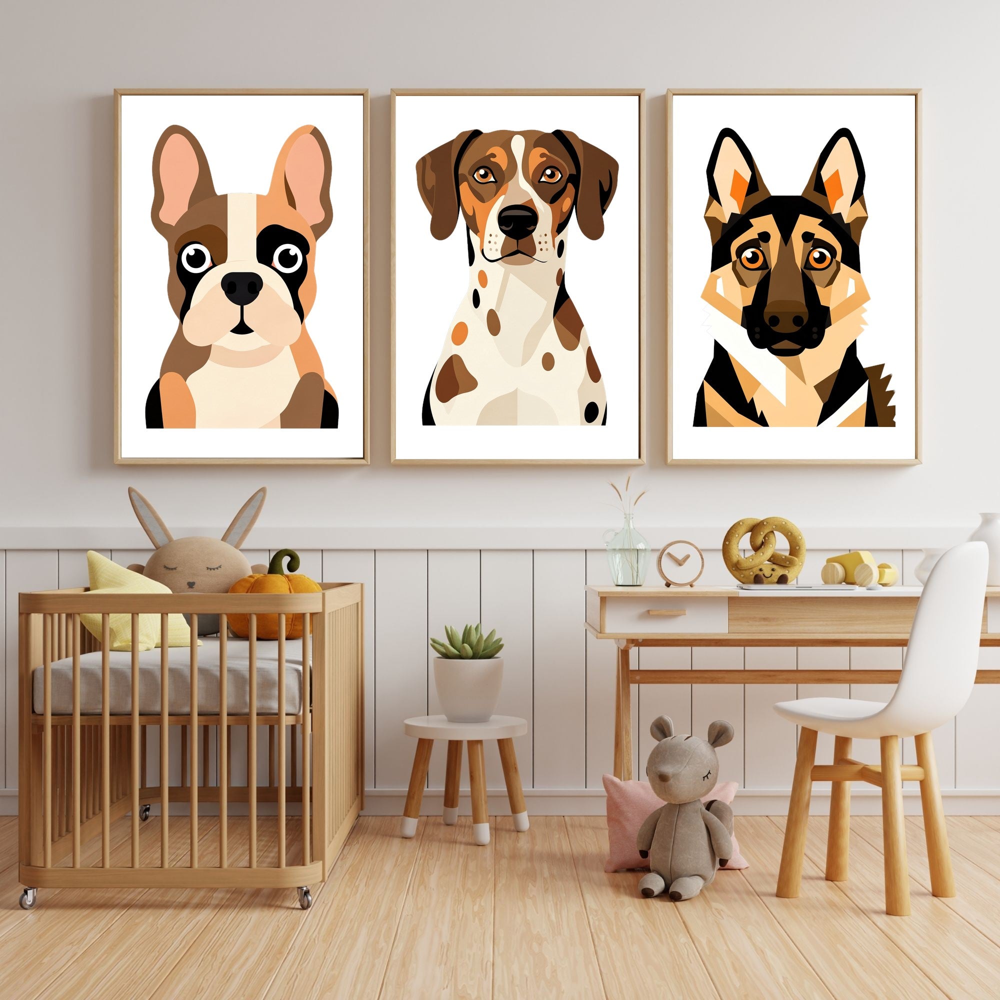 Bold Block Art Print - Framed Nursery Mockup