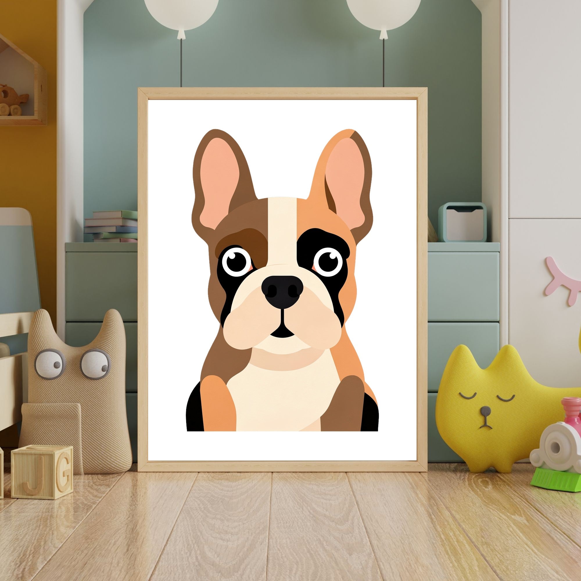 Bold Block Art Print - Framed Nursery Mockup