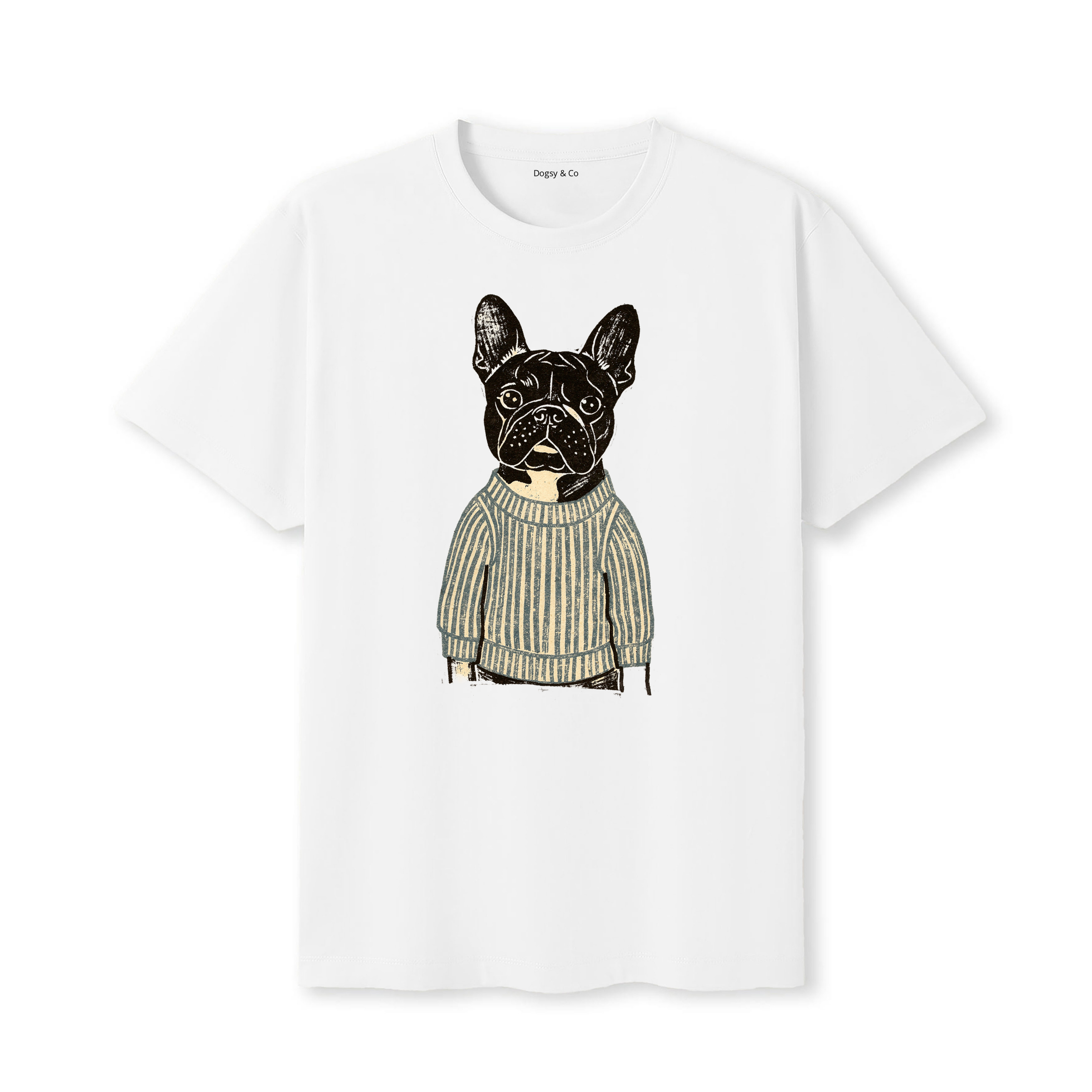 French Bulldog Jumper Dog T-Shirt - White