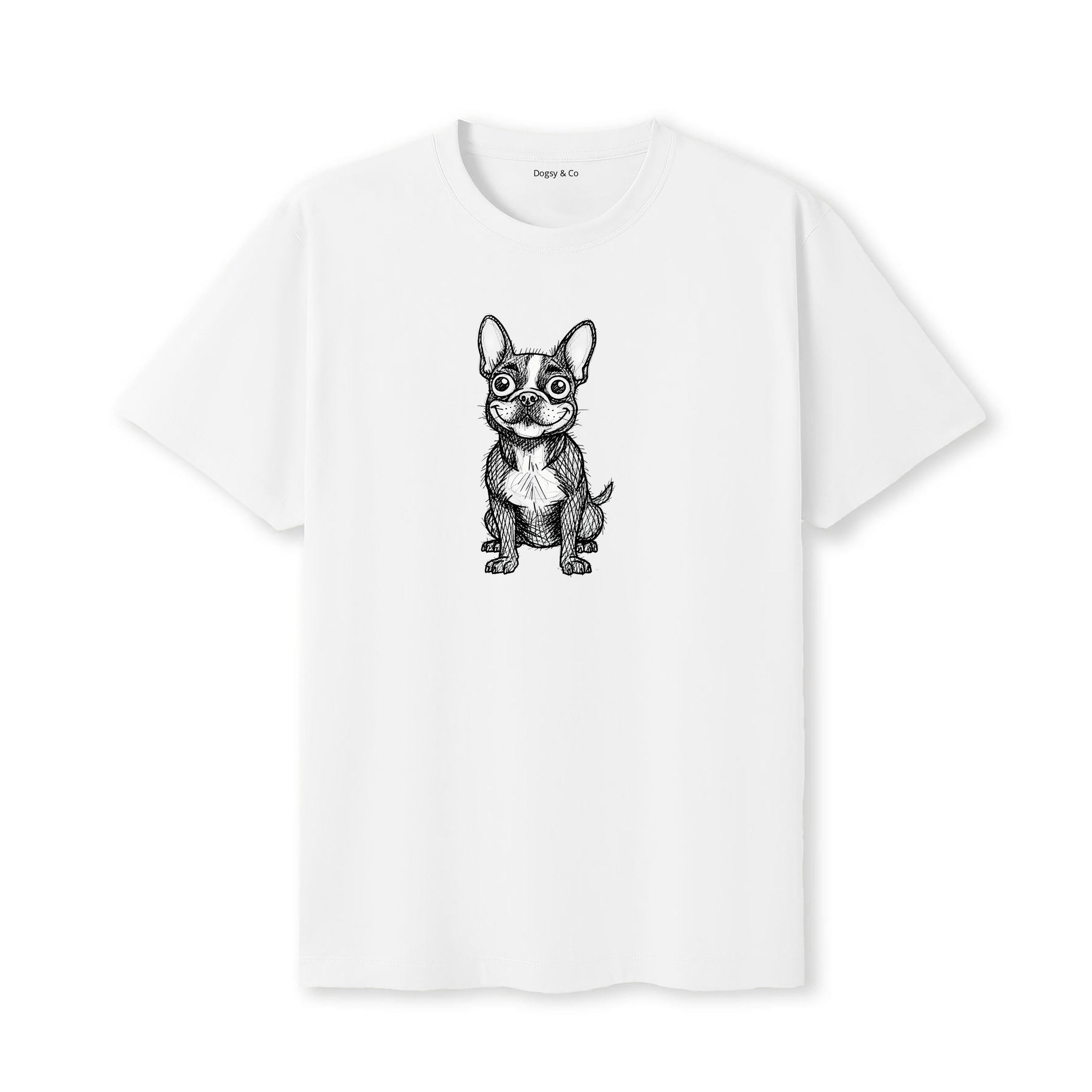French Bulldog Scraggy Dog T-Shirt - White