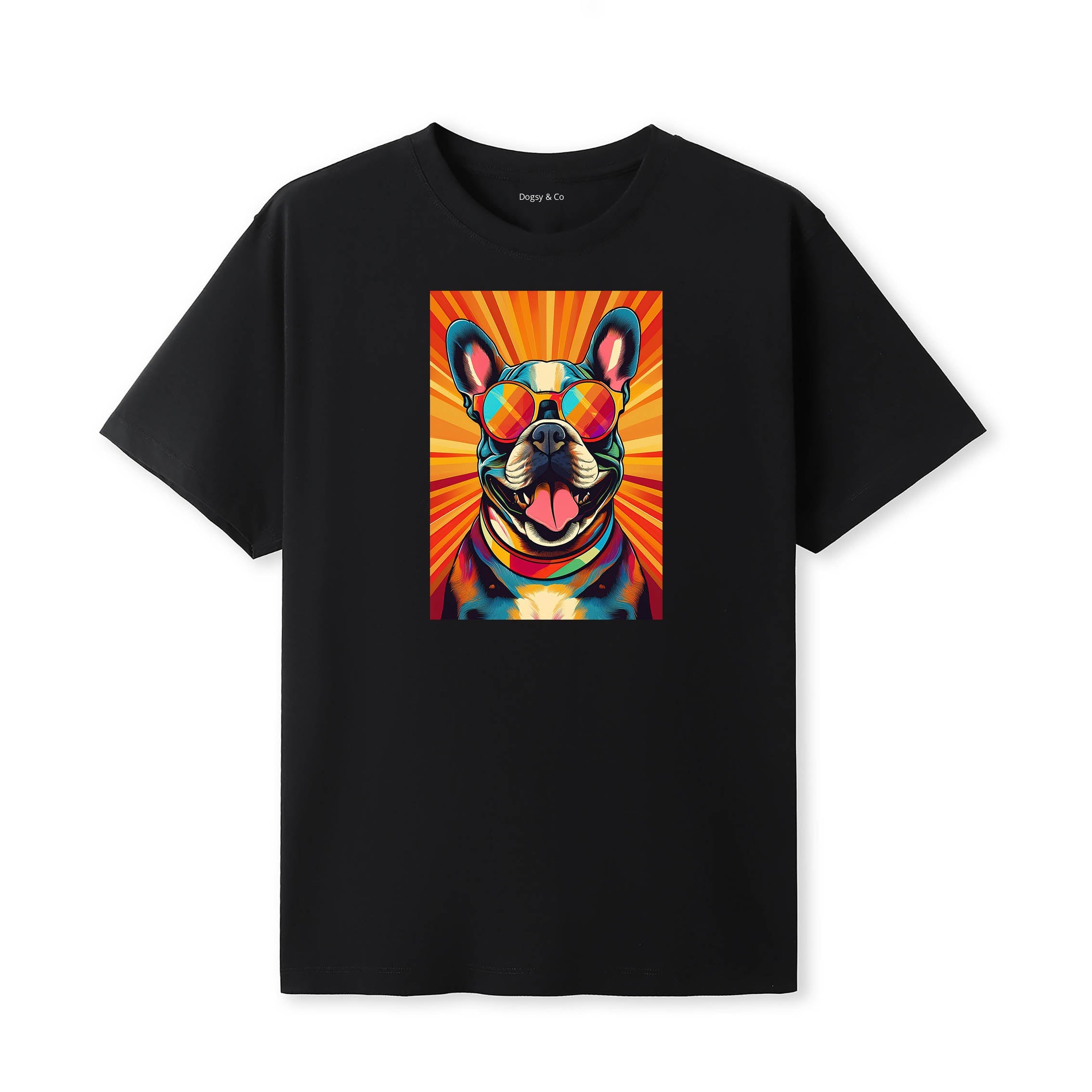 French Bulldog Sunnies Dog T-Shirt V1 Black