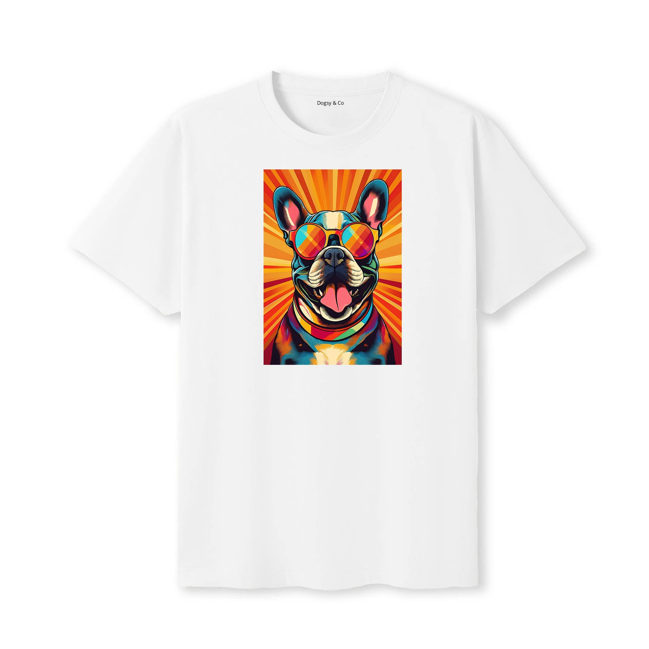French Bulldog Sunnies Dog T-Shirt V1 White