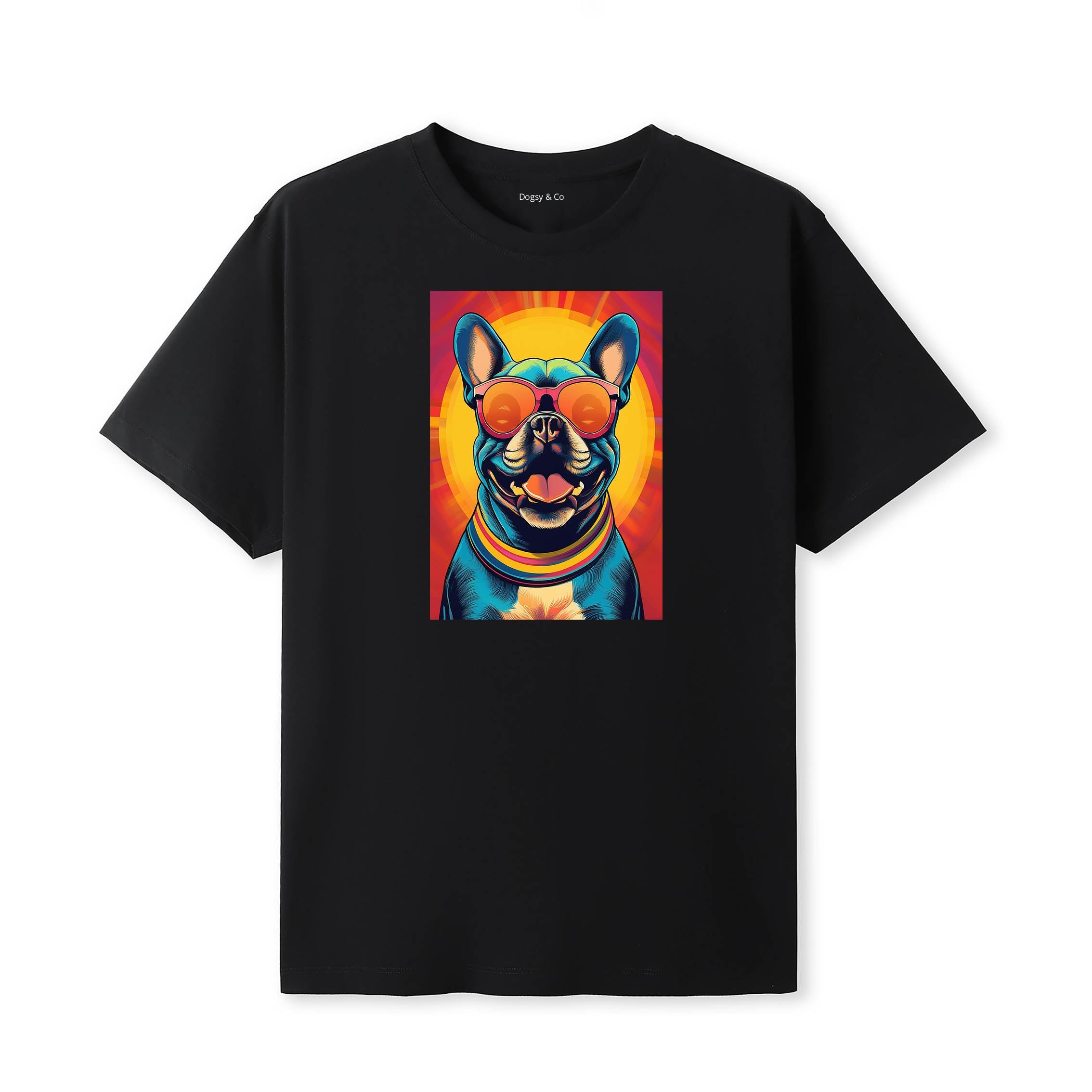 French Bulldog Sunnies Dog T-Shirt V2 Black