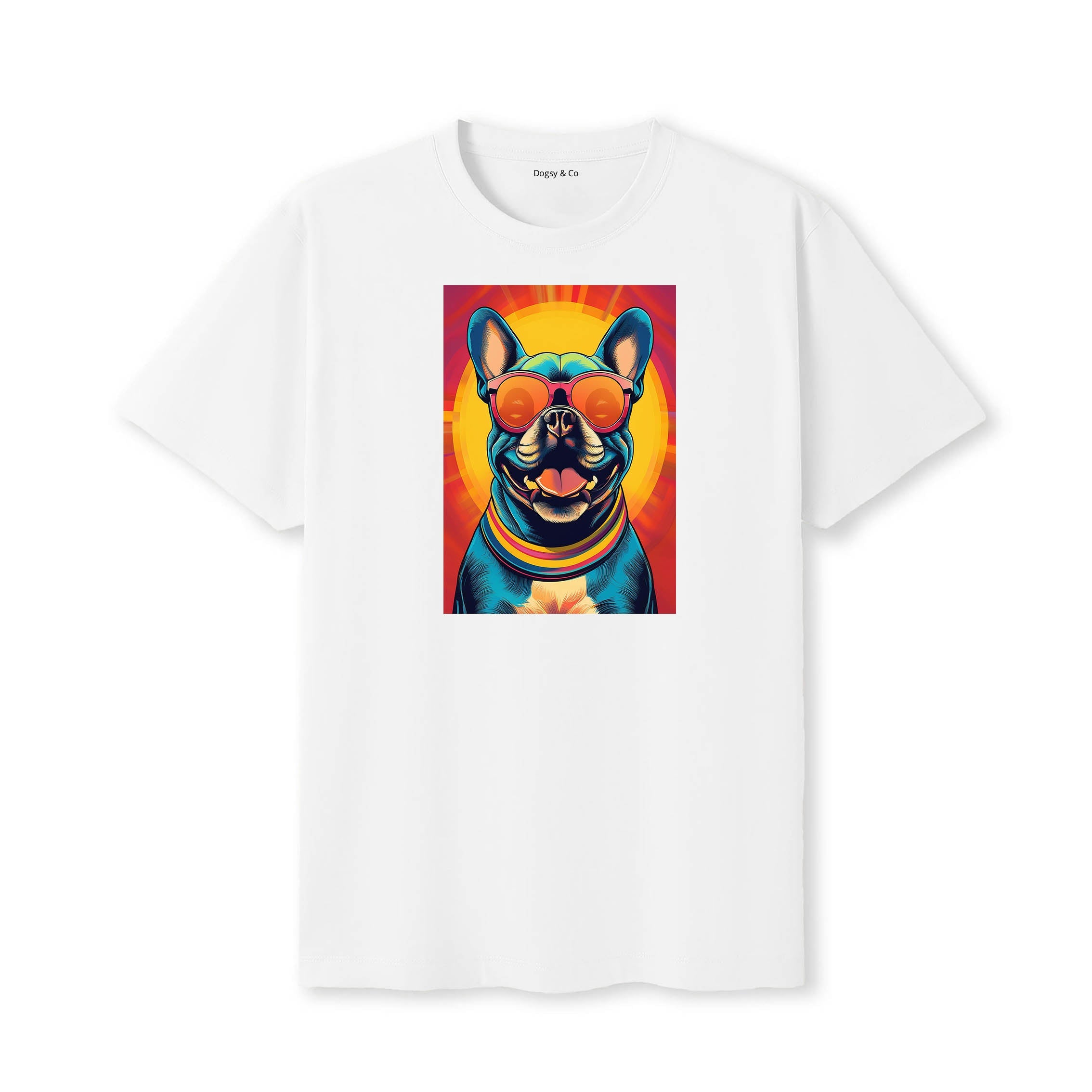 French Bulldog Sunnies Dog T-Shirt V2 White