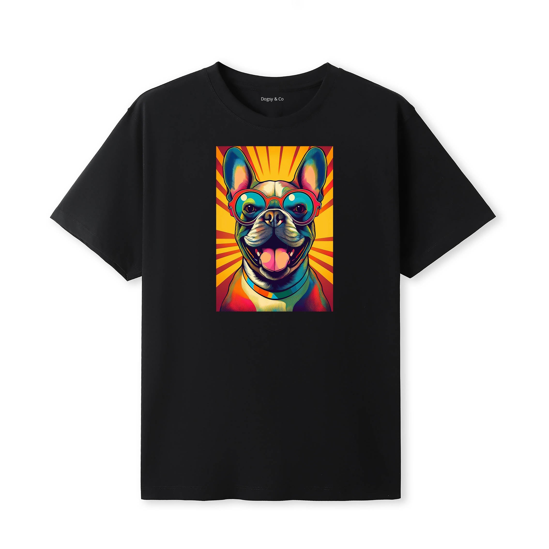 French Bulldog Sunnies Dog T-Shirt Black