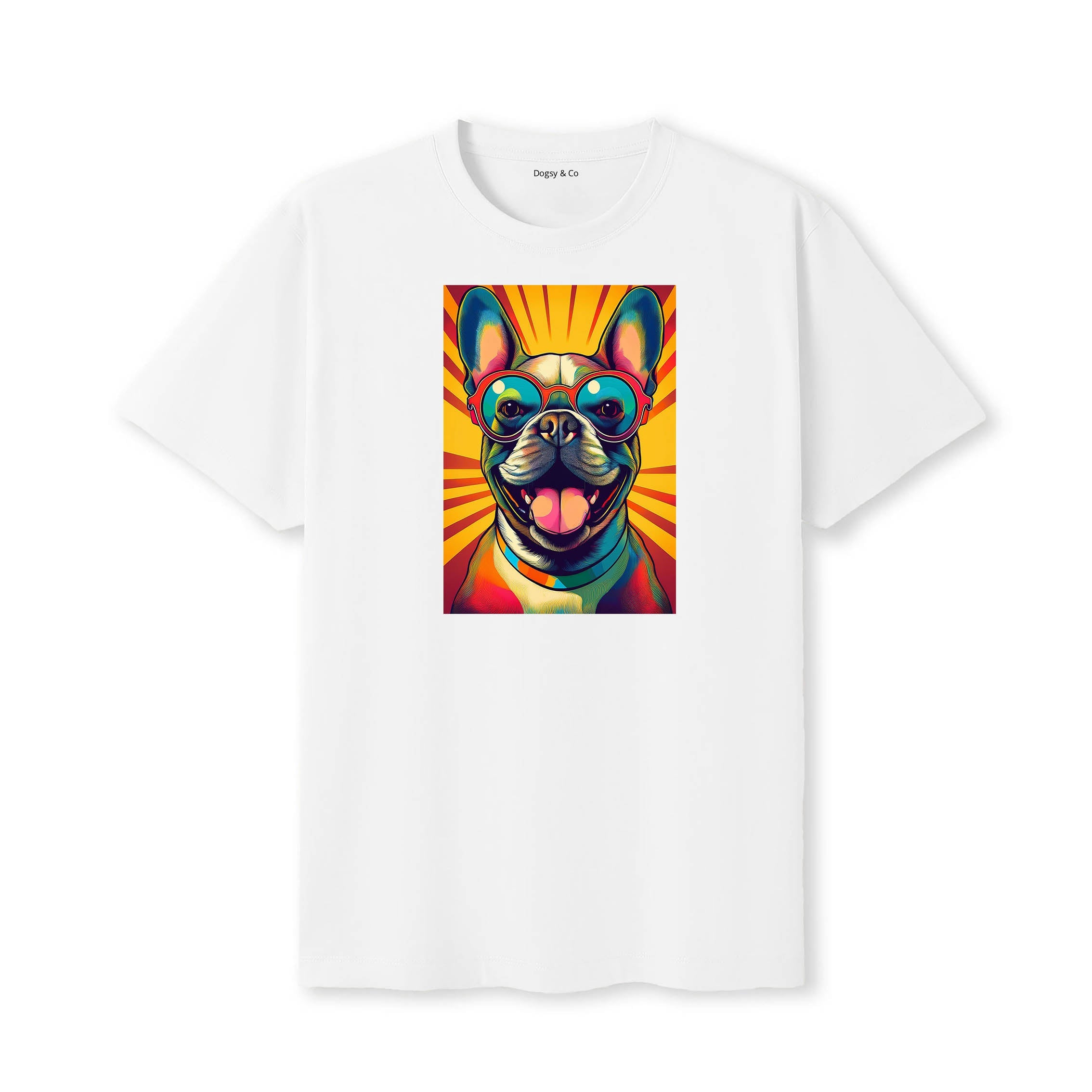 French Bulldog Sunnies Dog T-Shirt White