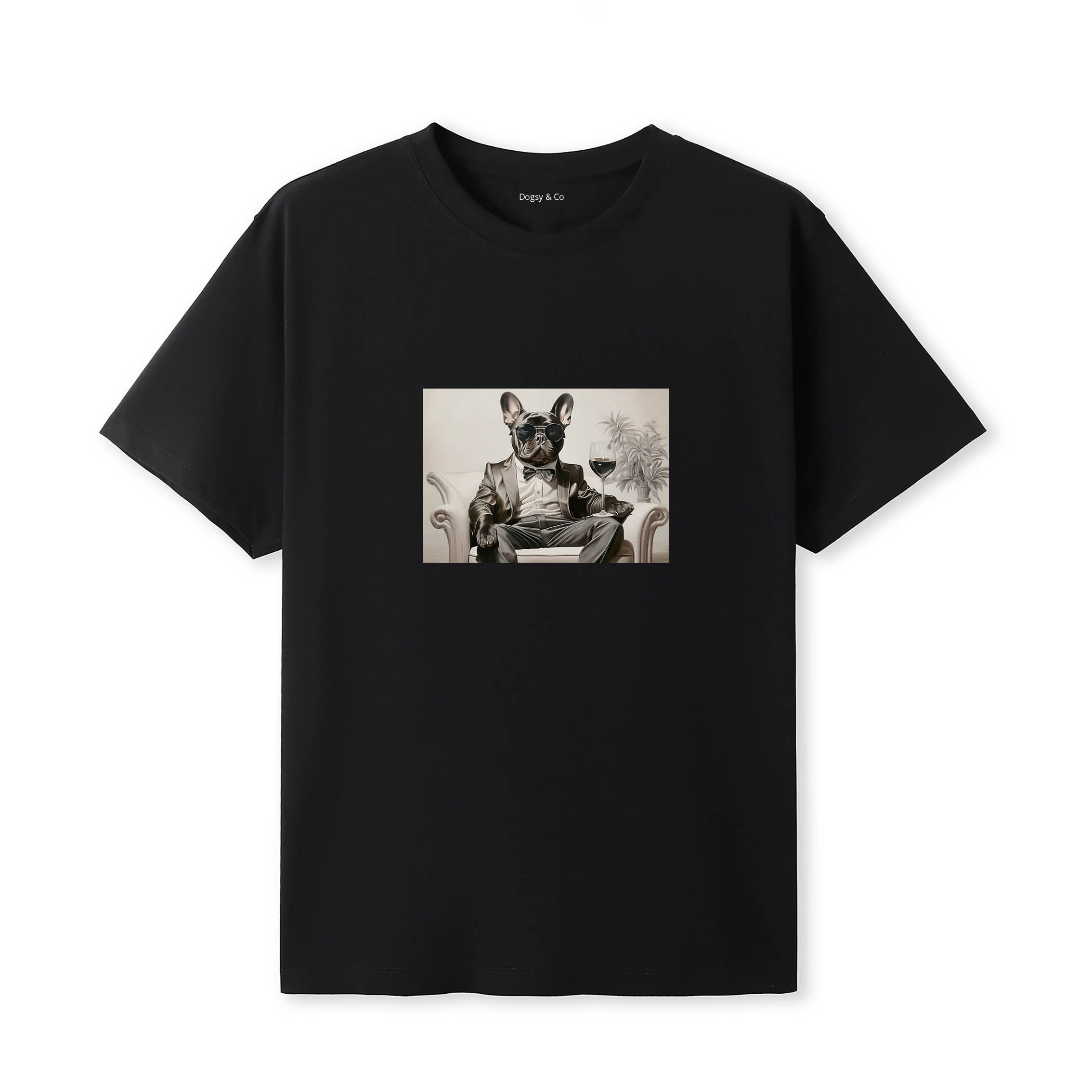 French Bulldog distinguished gentleman dog t-shirt - black