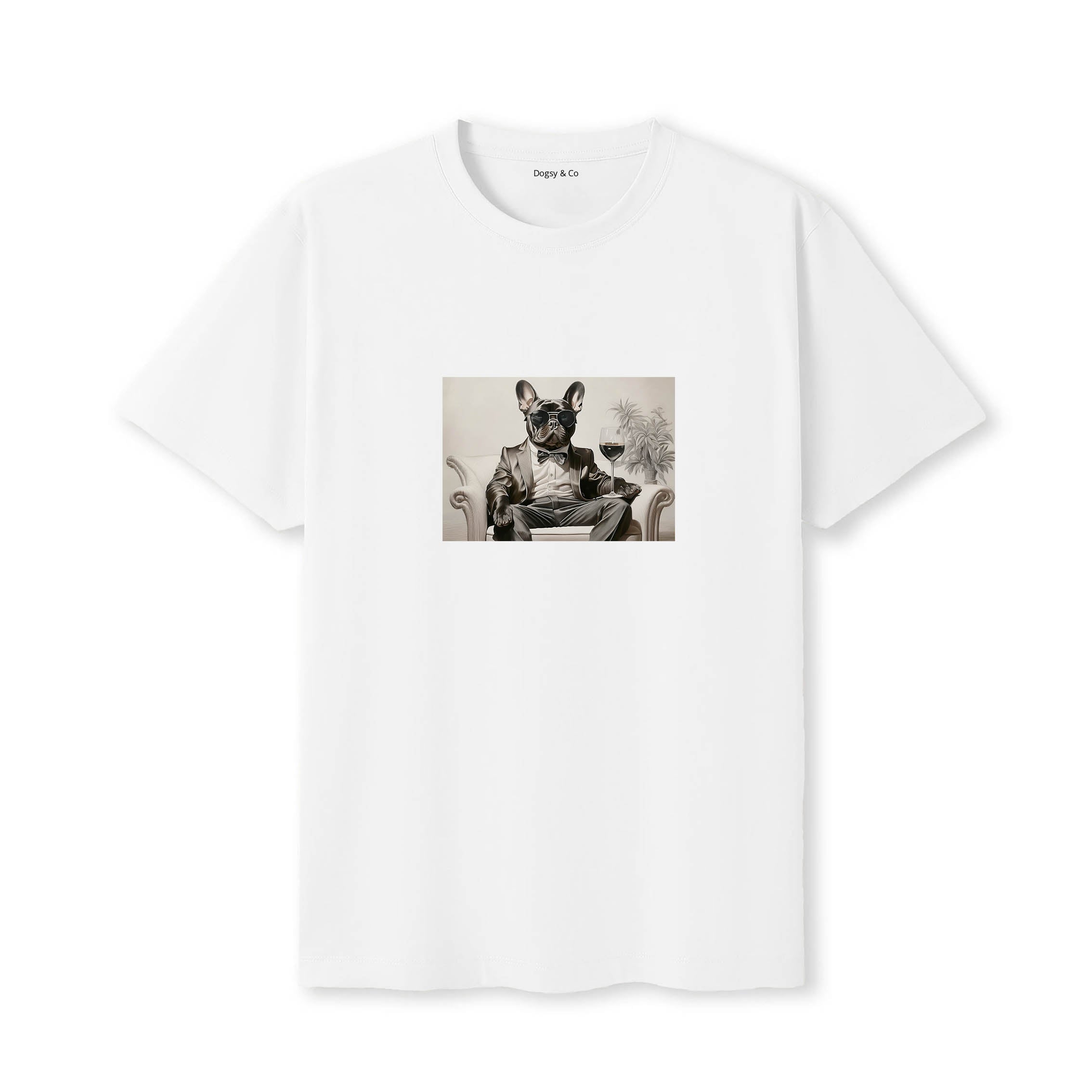 French Bulldog distinguished gentleman dog t-shirt - white