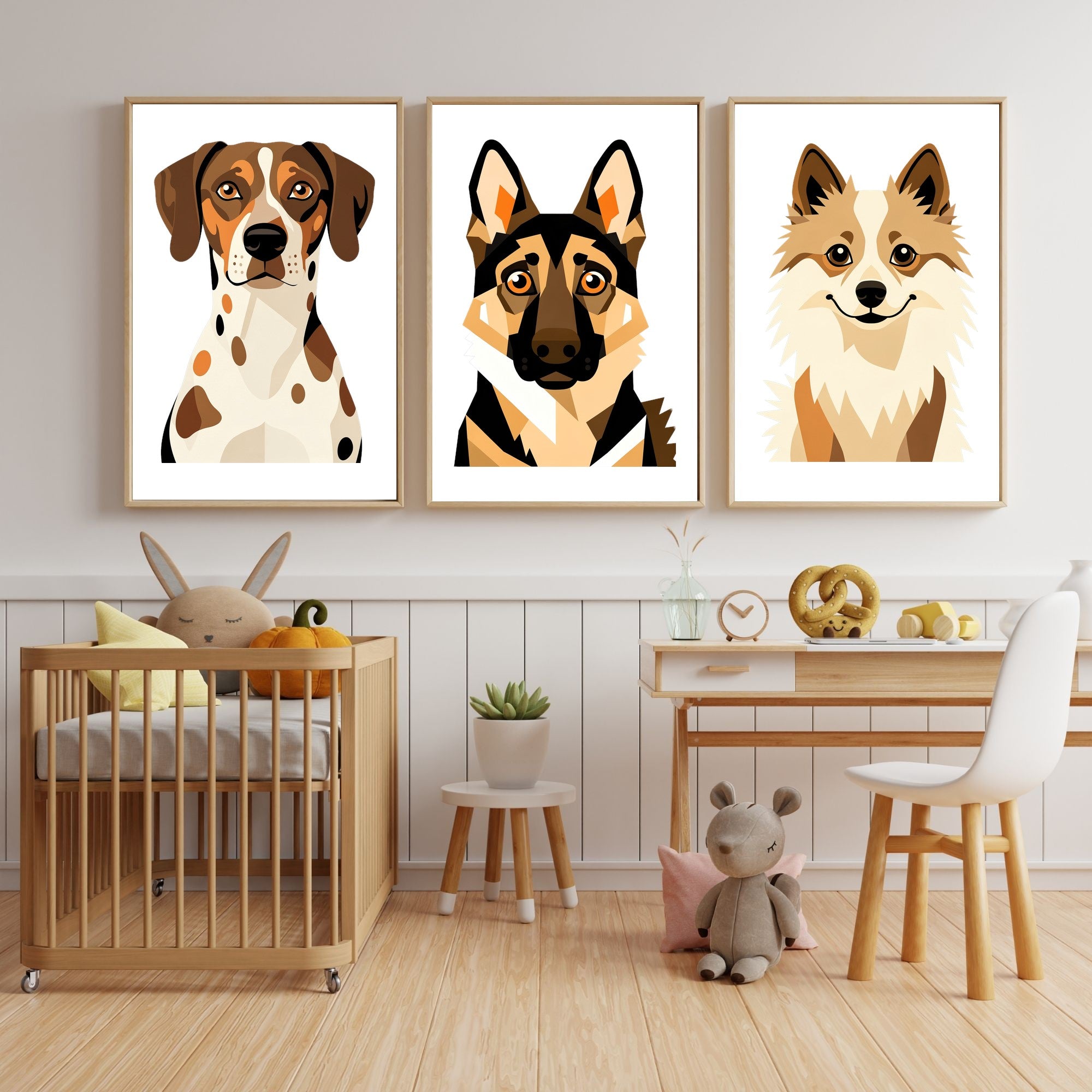 Bold Block Art Print - Framed Nursery Mockup