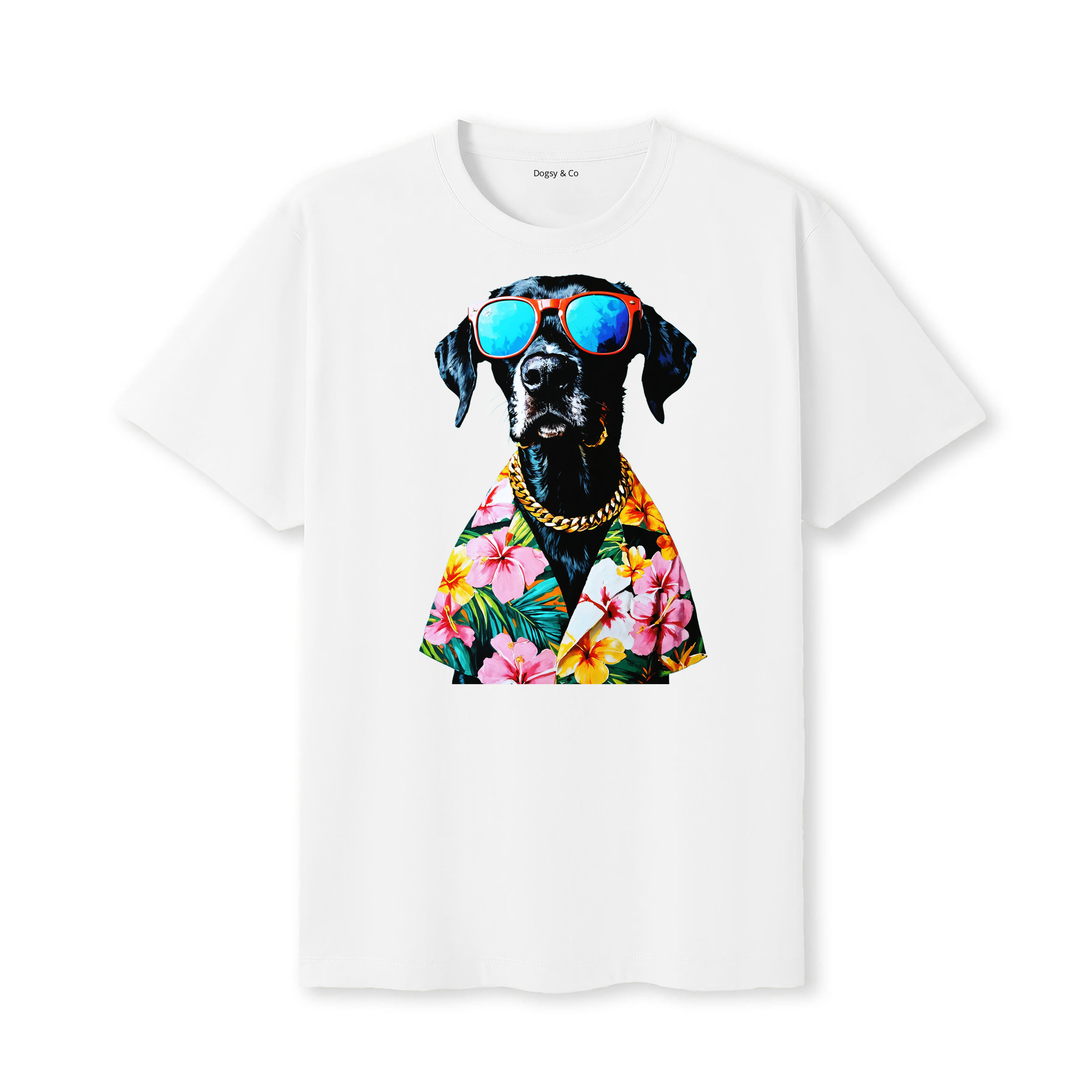 German Pointer Hawaii Dog T-Shirt - White