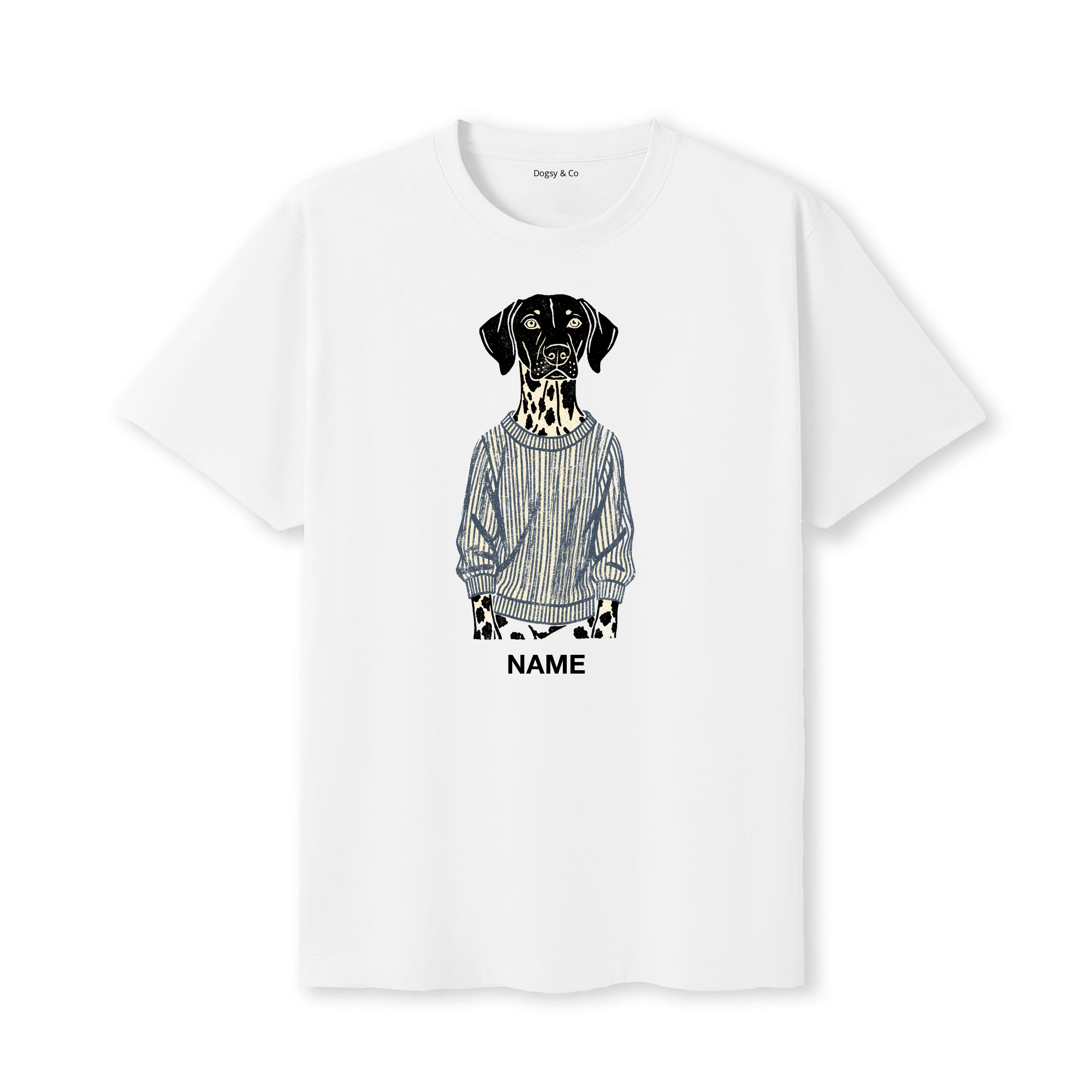 German Pointer Jumper Dog Custom T-Shirt - White