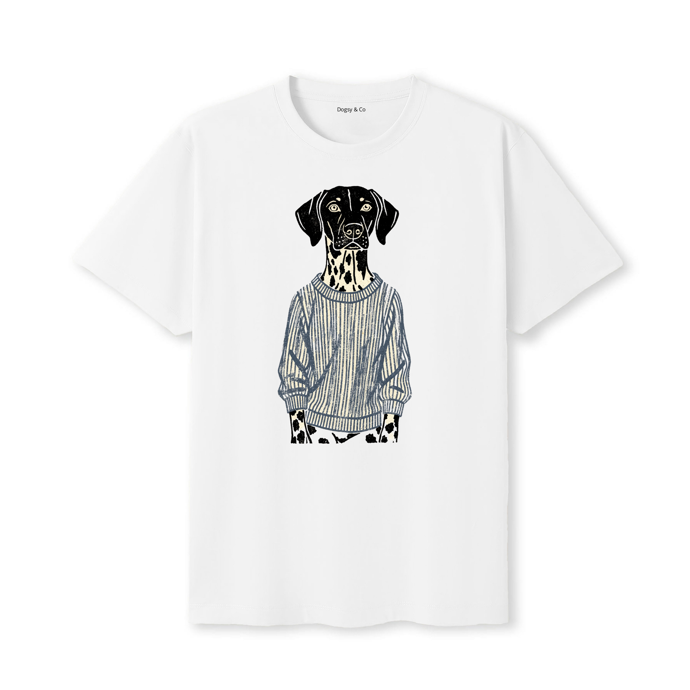 German Pointer Jumper Dog T-Shirt - White