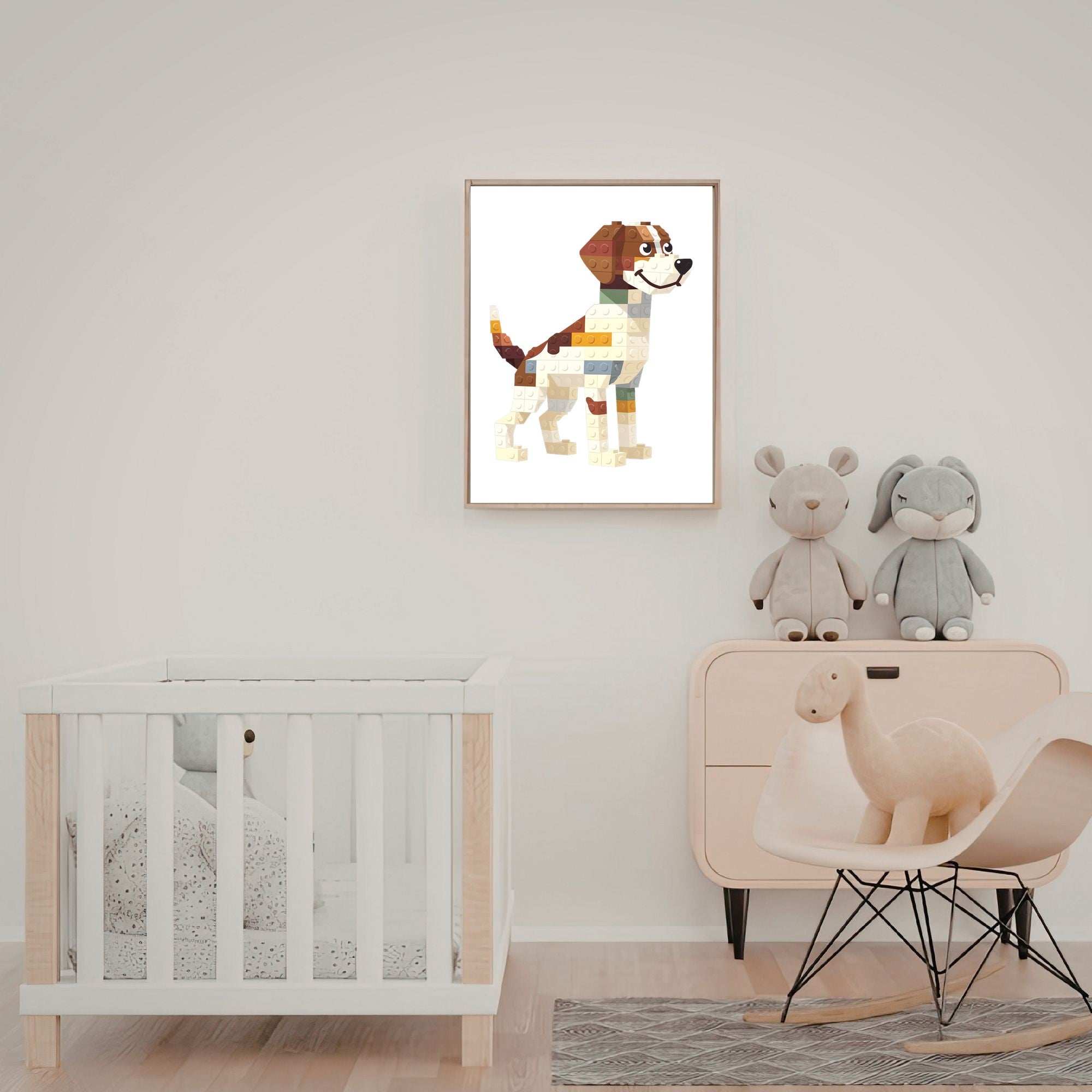 German Pointer Lego Dog - White