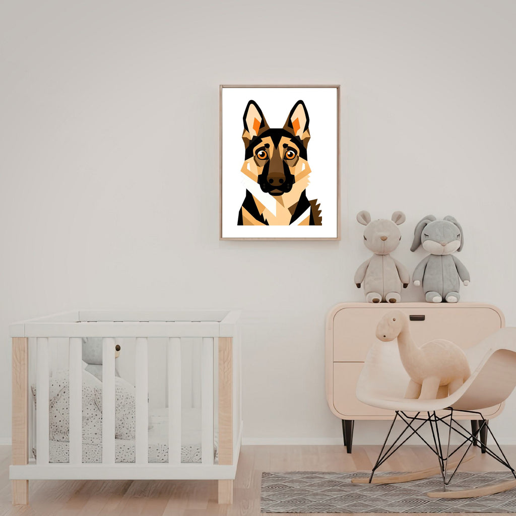 Bold Block Art Print - Framed Nursery Mockup