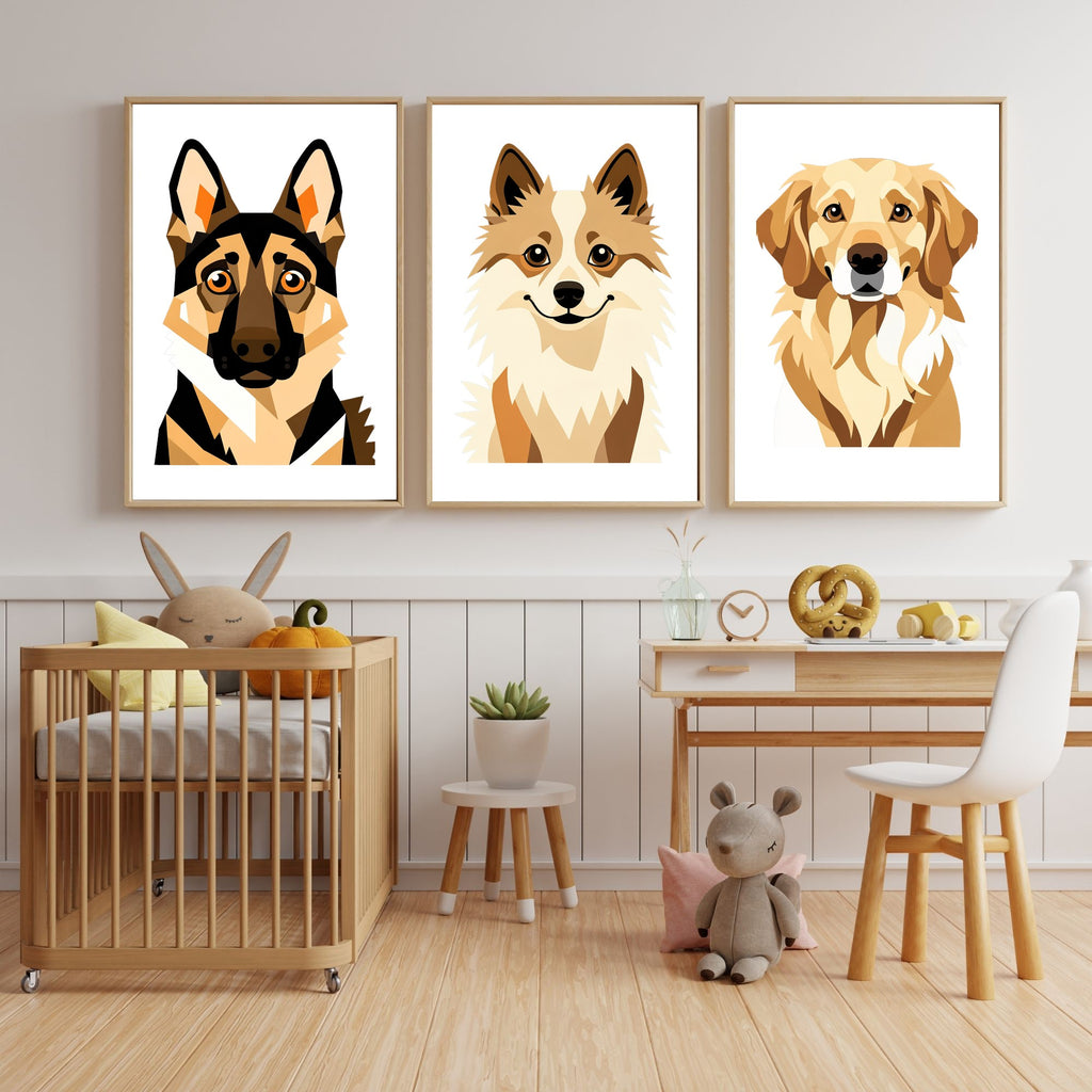 Bold Block Art Print - Framed Nursery Mockup