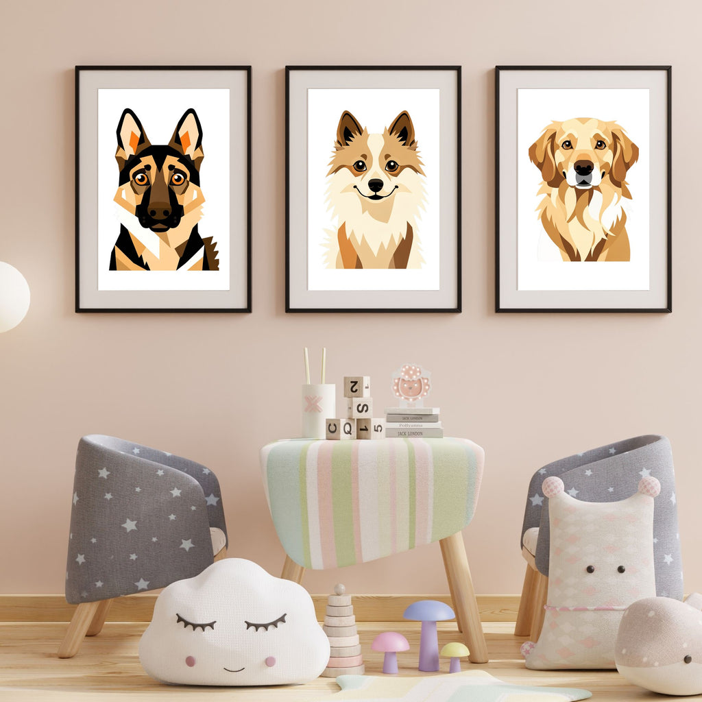 Bold Block Art Print - Framed Nursery Mockup