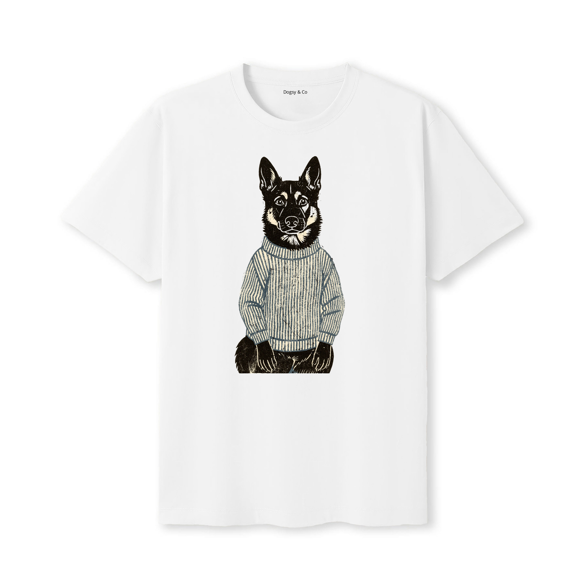 German Shepherd Jumper Dog T-Shirt - White