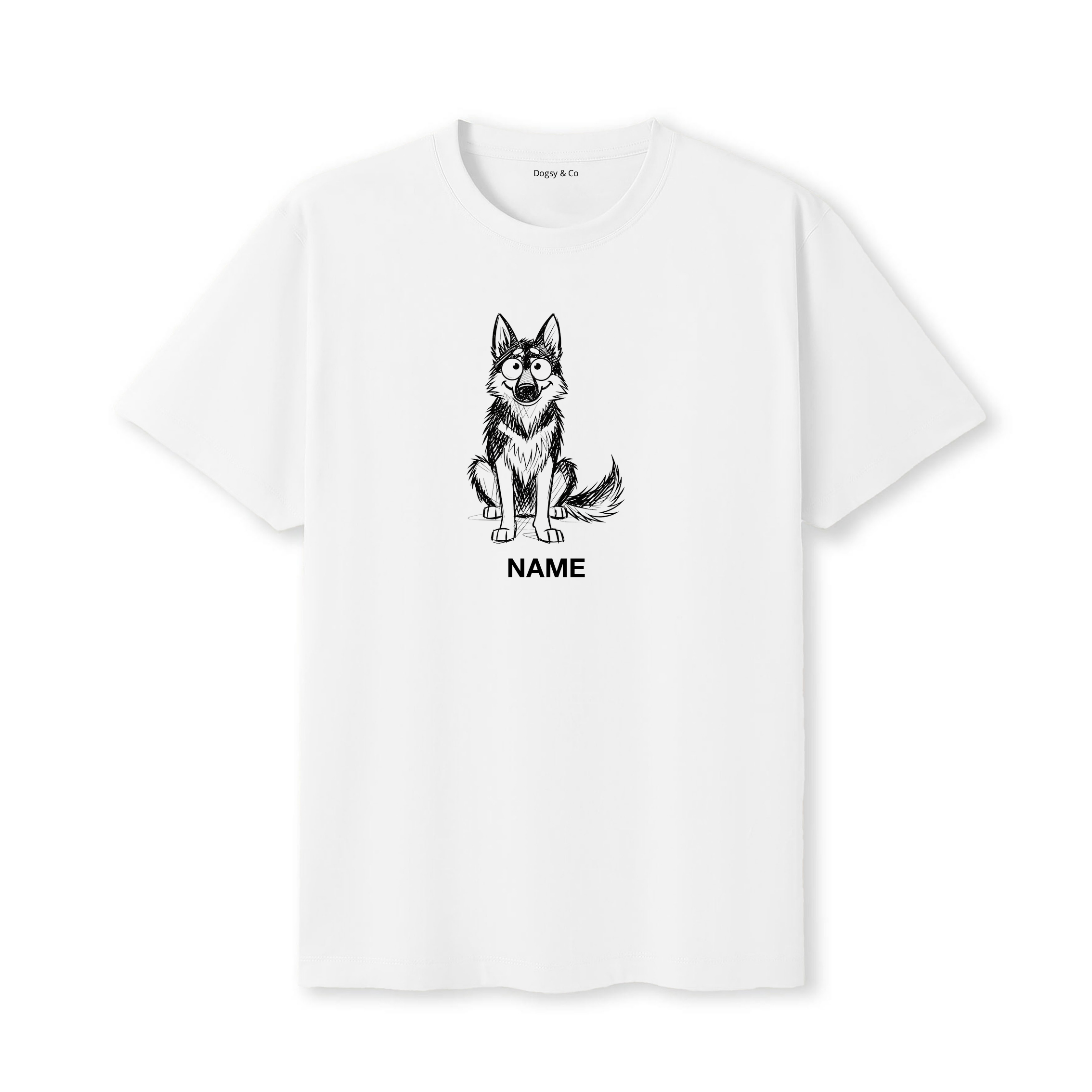German Shepherd Scraggy Dog Custom - White