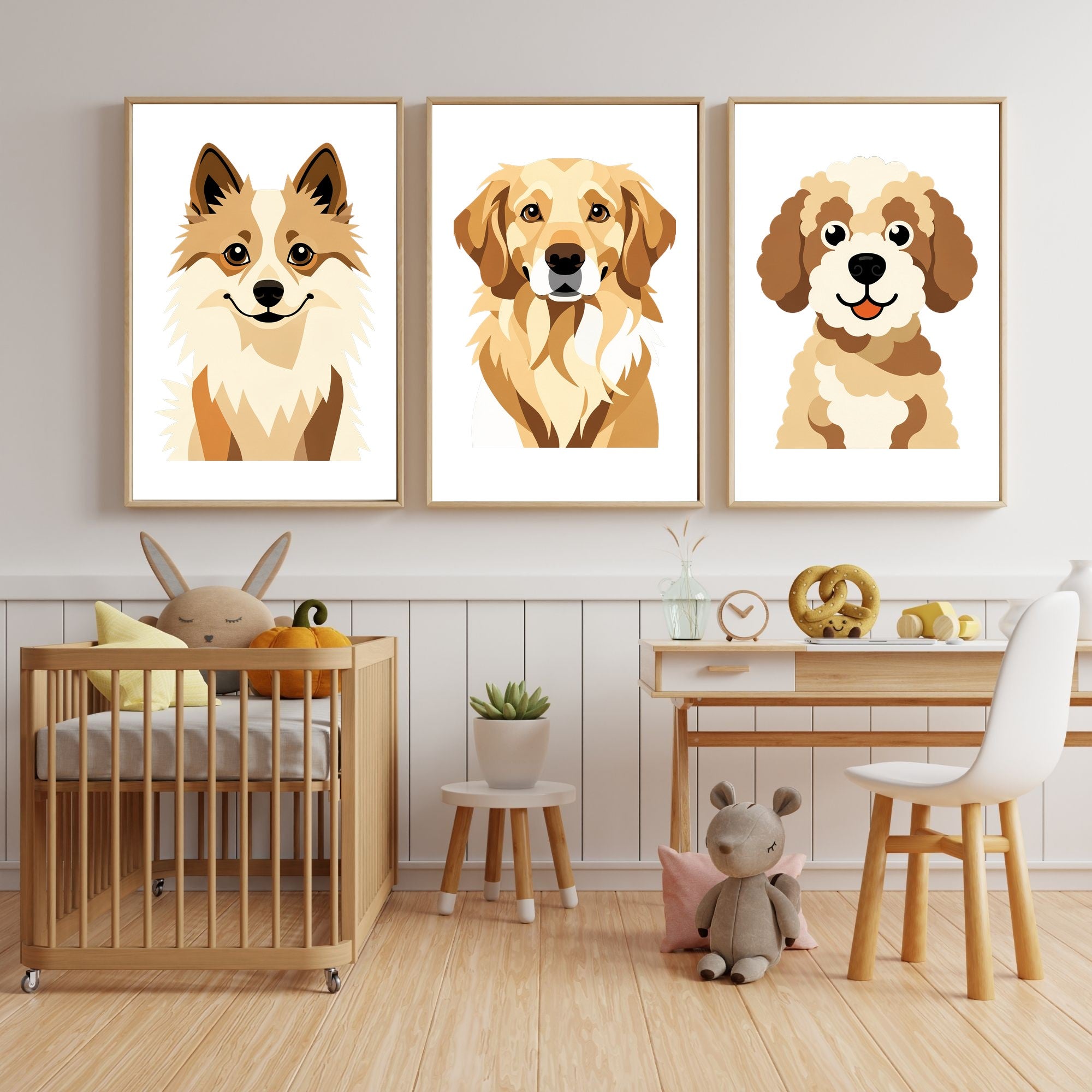 Bold Block Art Print - Framed Nursery Mockup