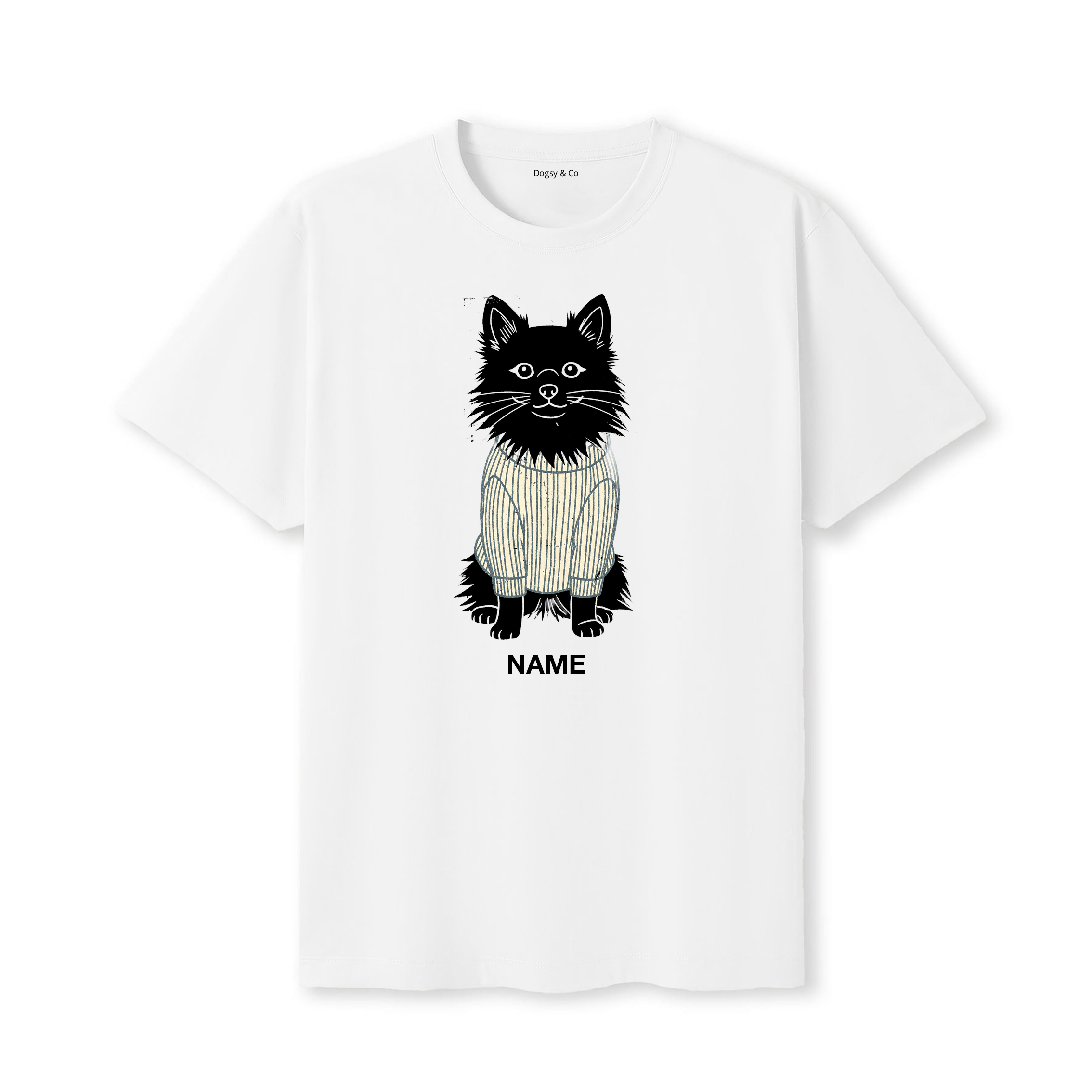German Spitz Jumper Dog Custom T-Shirt - White