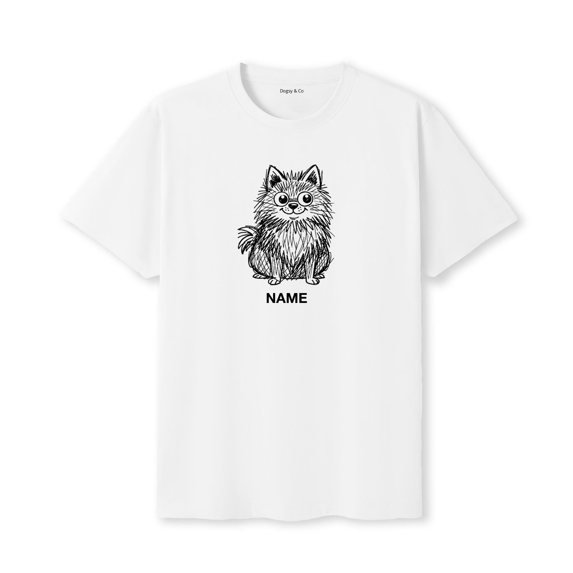 German Spitz Scraggy Dog Custom - White