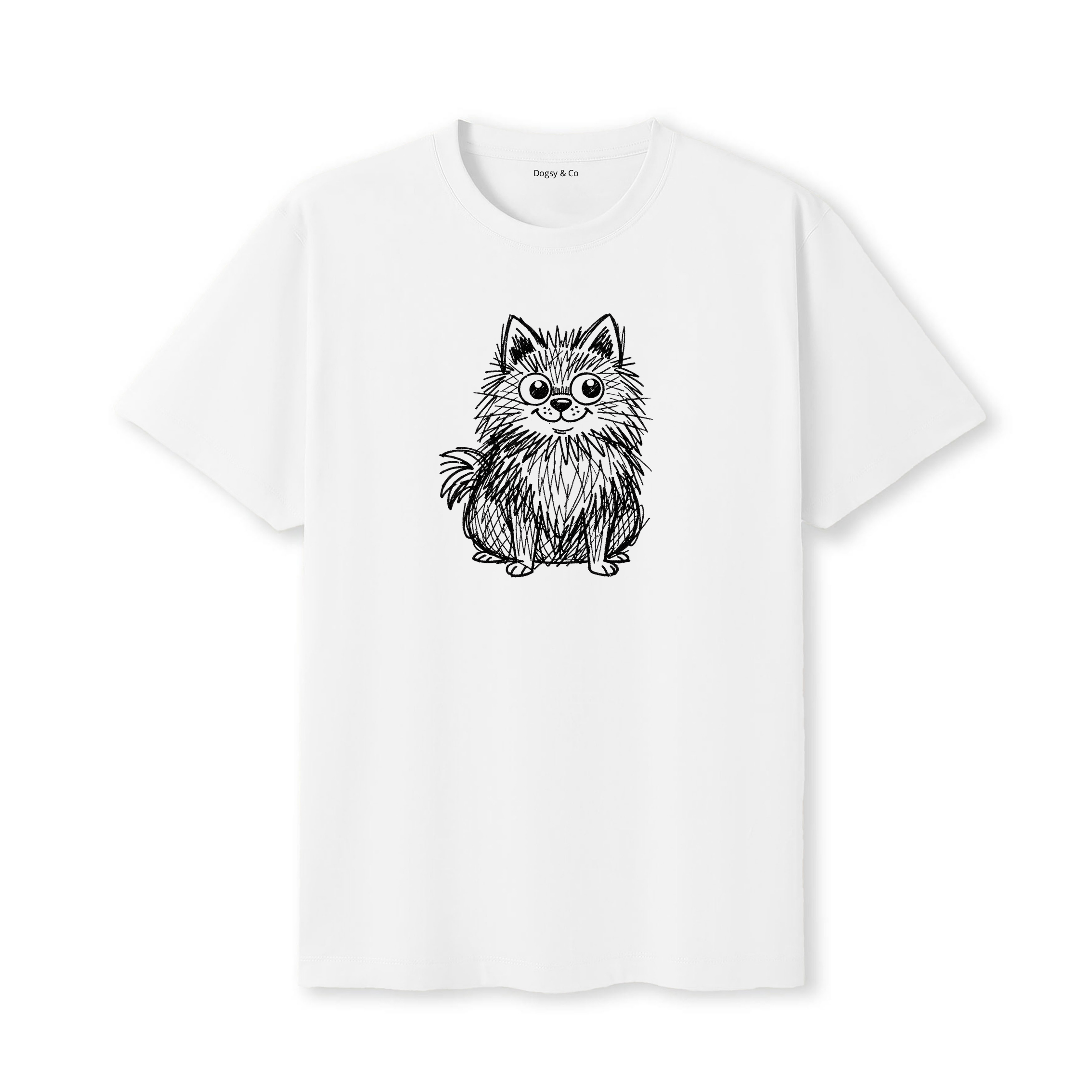 German Spitz Scraggy Dog T-Shirt - White