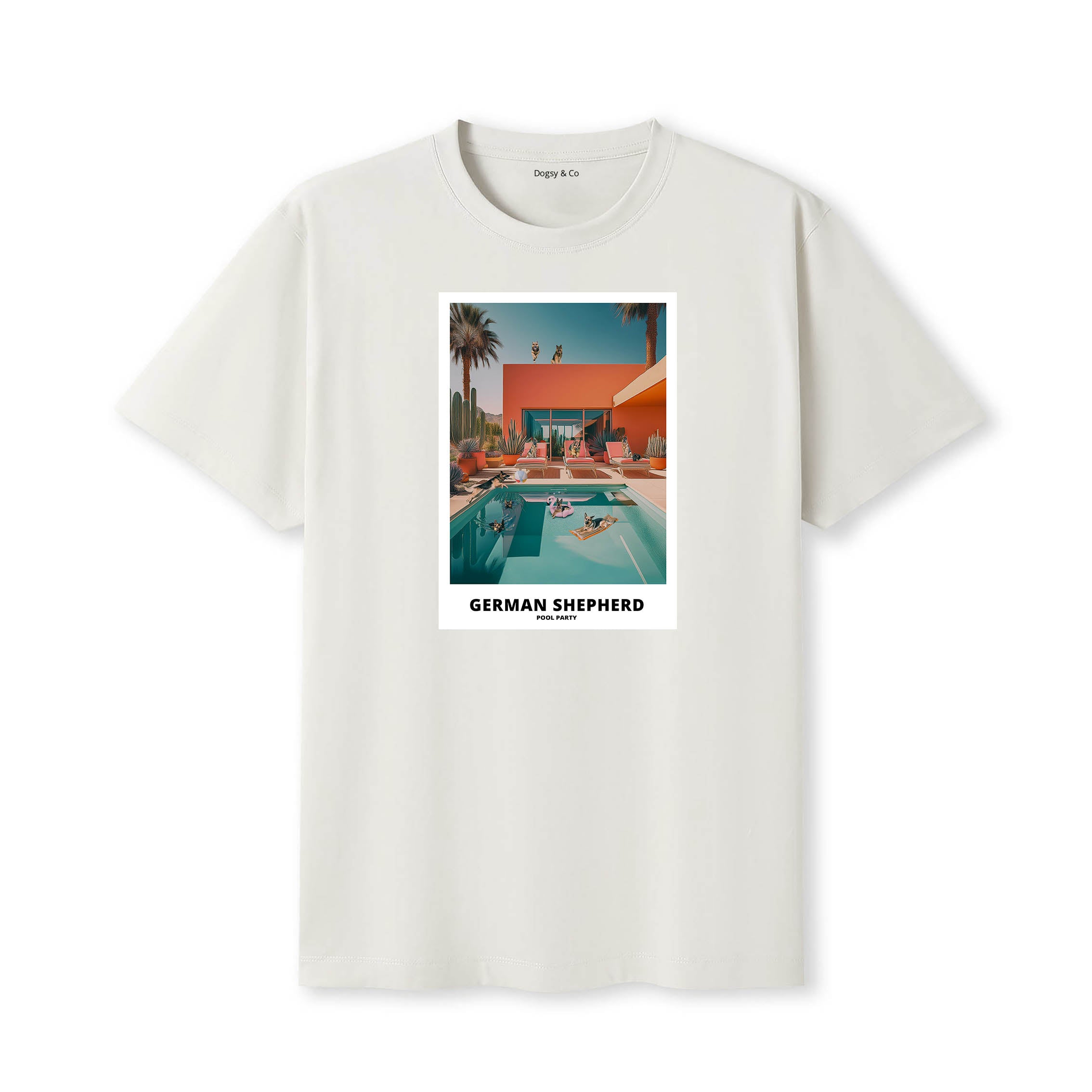 German Shepherd Pool Party T-shirt